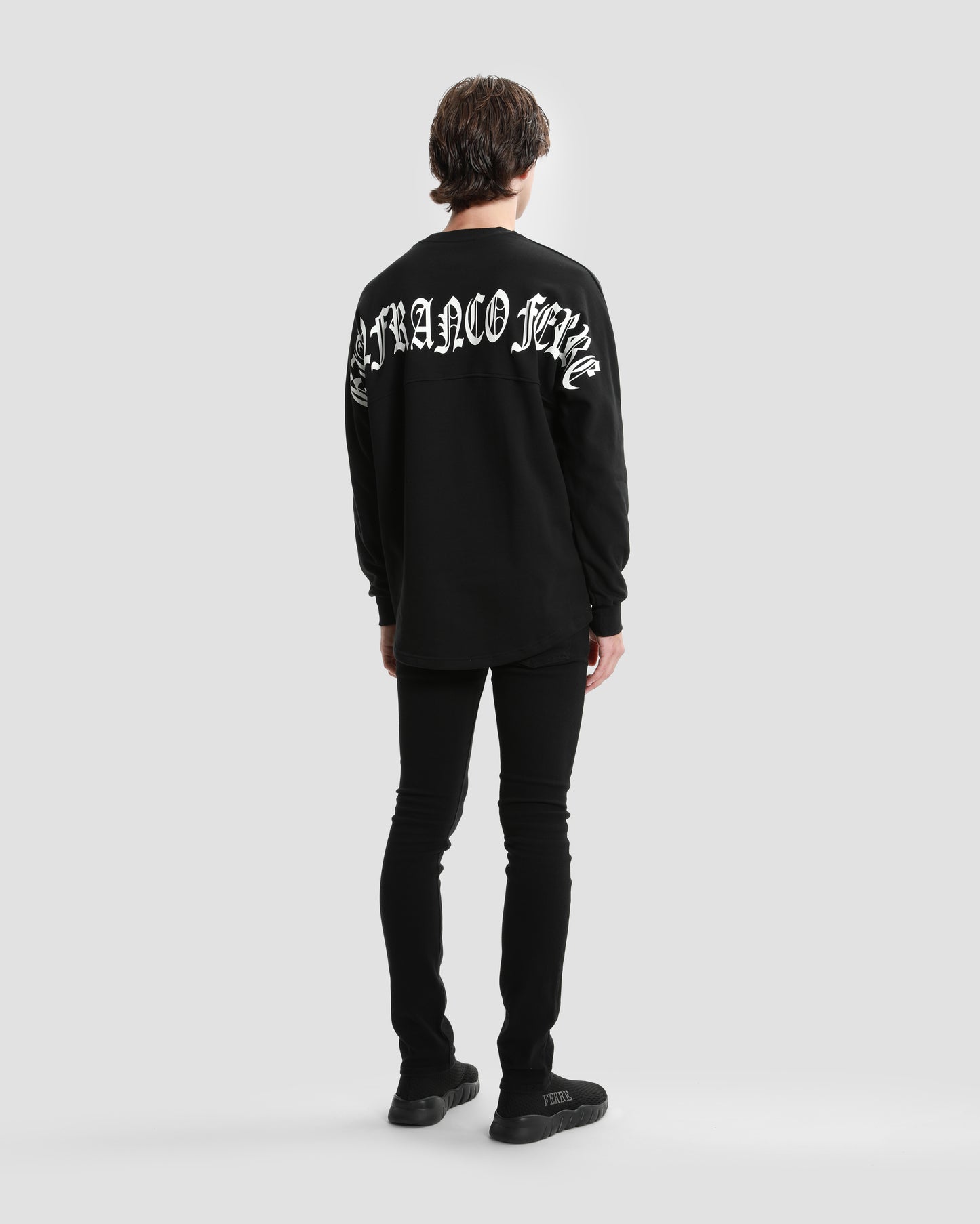 Goth Script Printed Sweatshirt