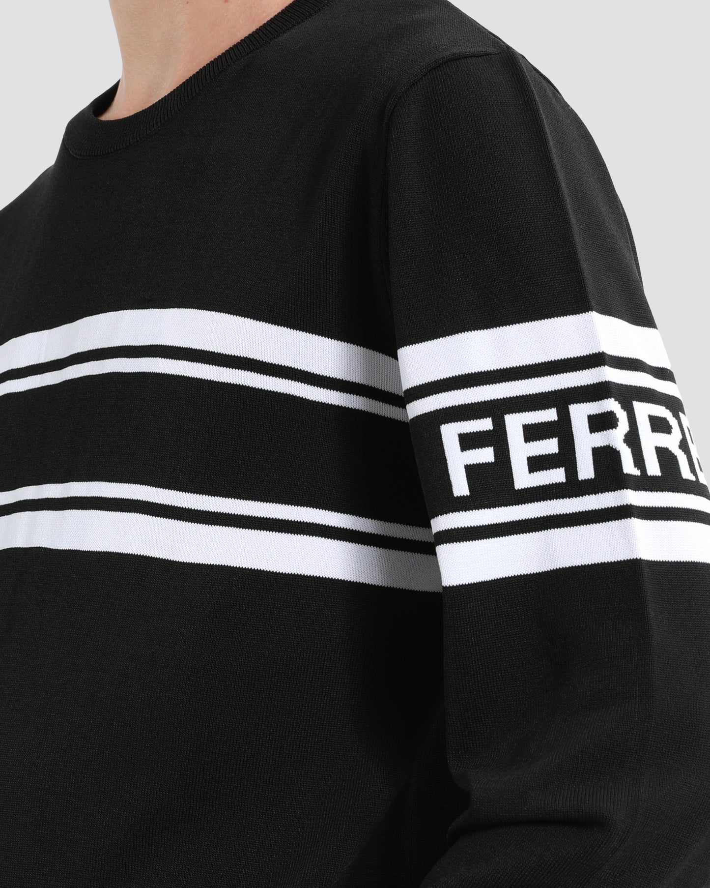 Brand Detailed Sleeve Sweater