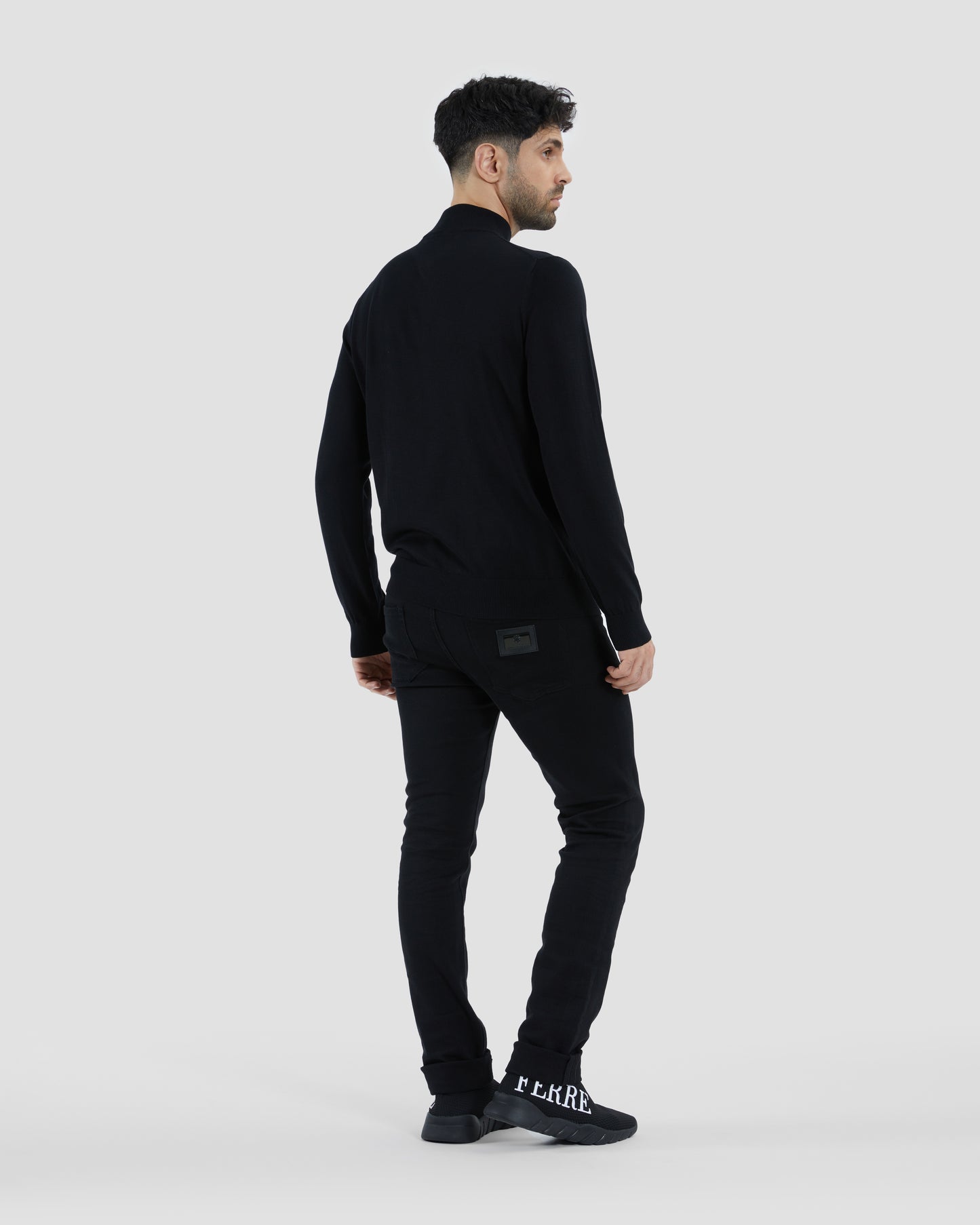 Metal Logo Patched Chest Sweater