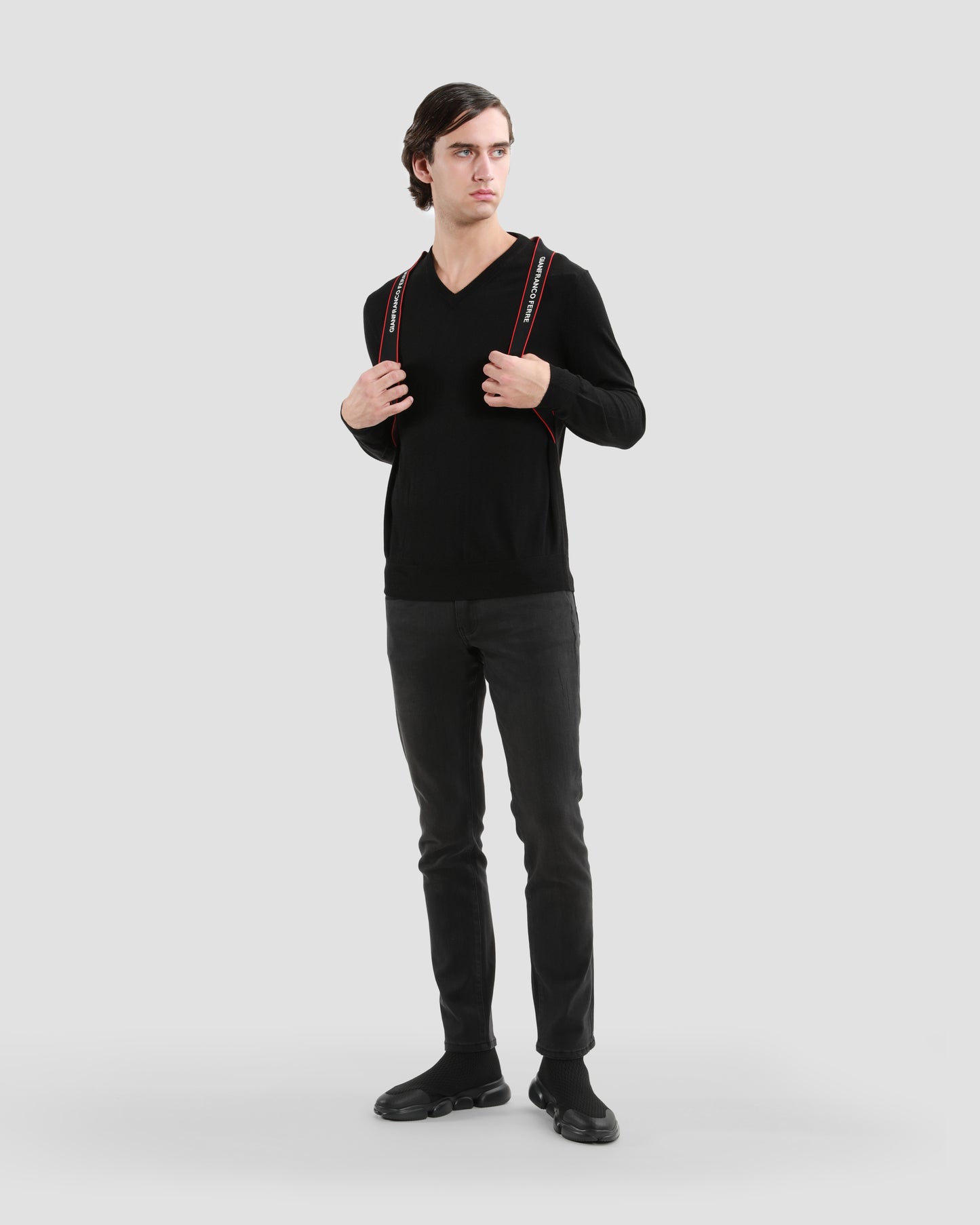 Logo Taper Shoulders Sweater