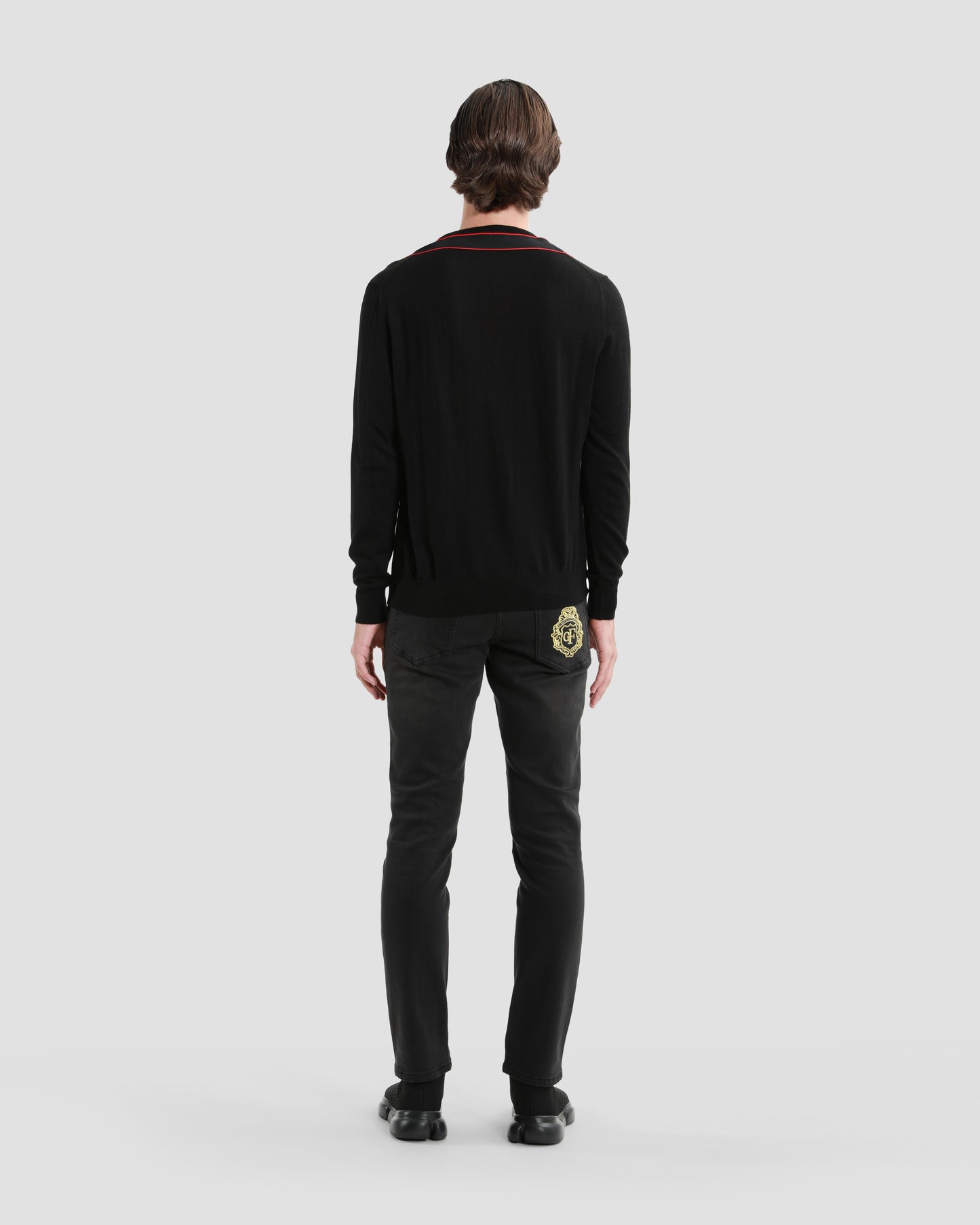 Logo Taper Shoulders Sweater