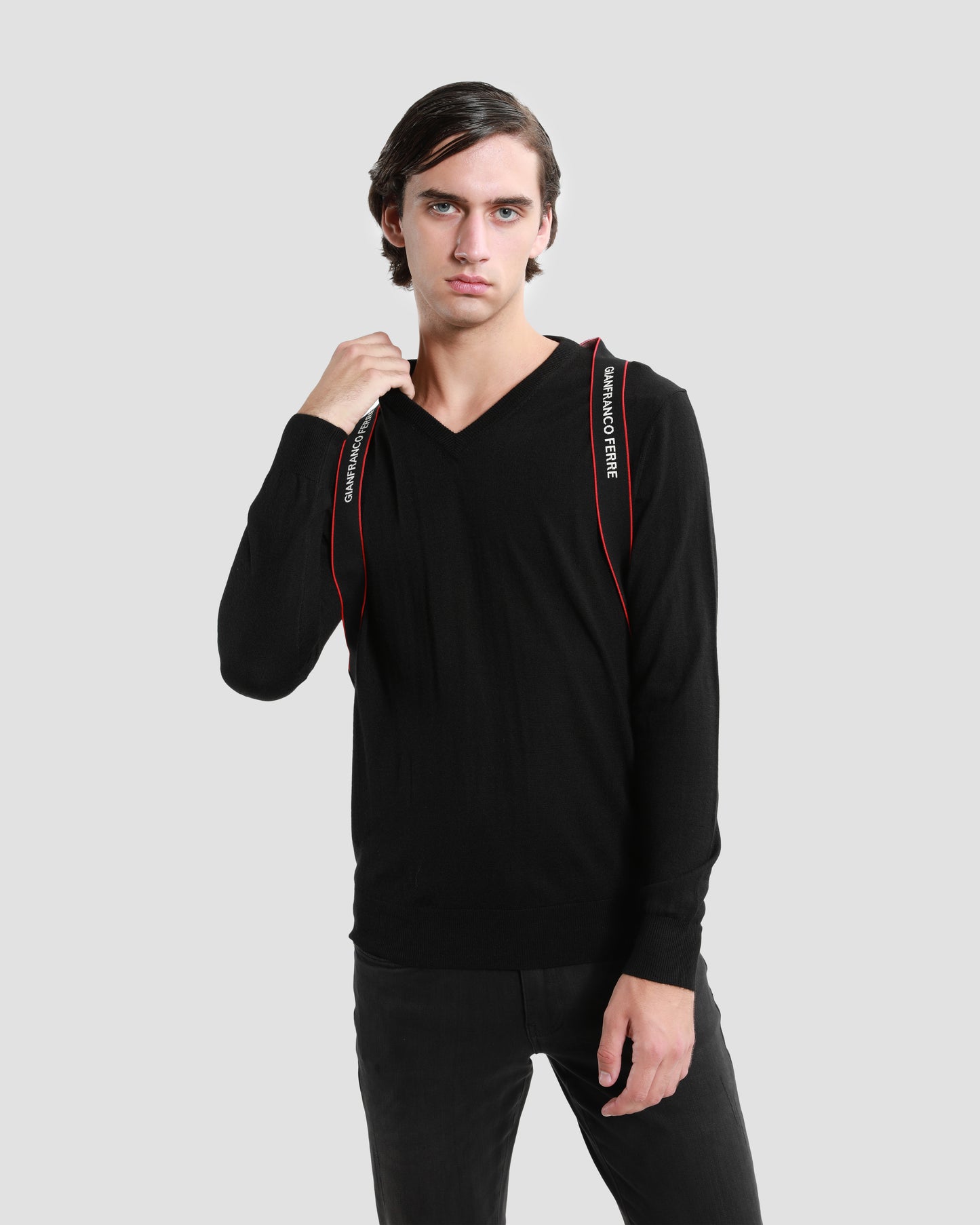 Logo Taper Shoulders Sweater
