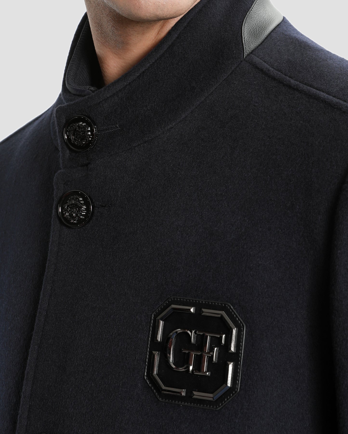 Two-Fastened Embroidered Coat