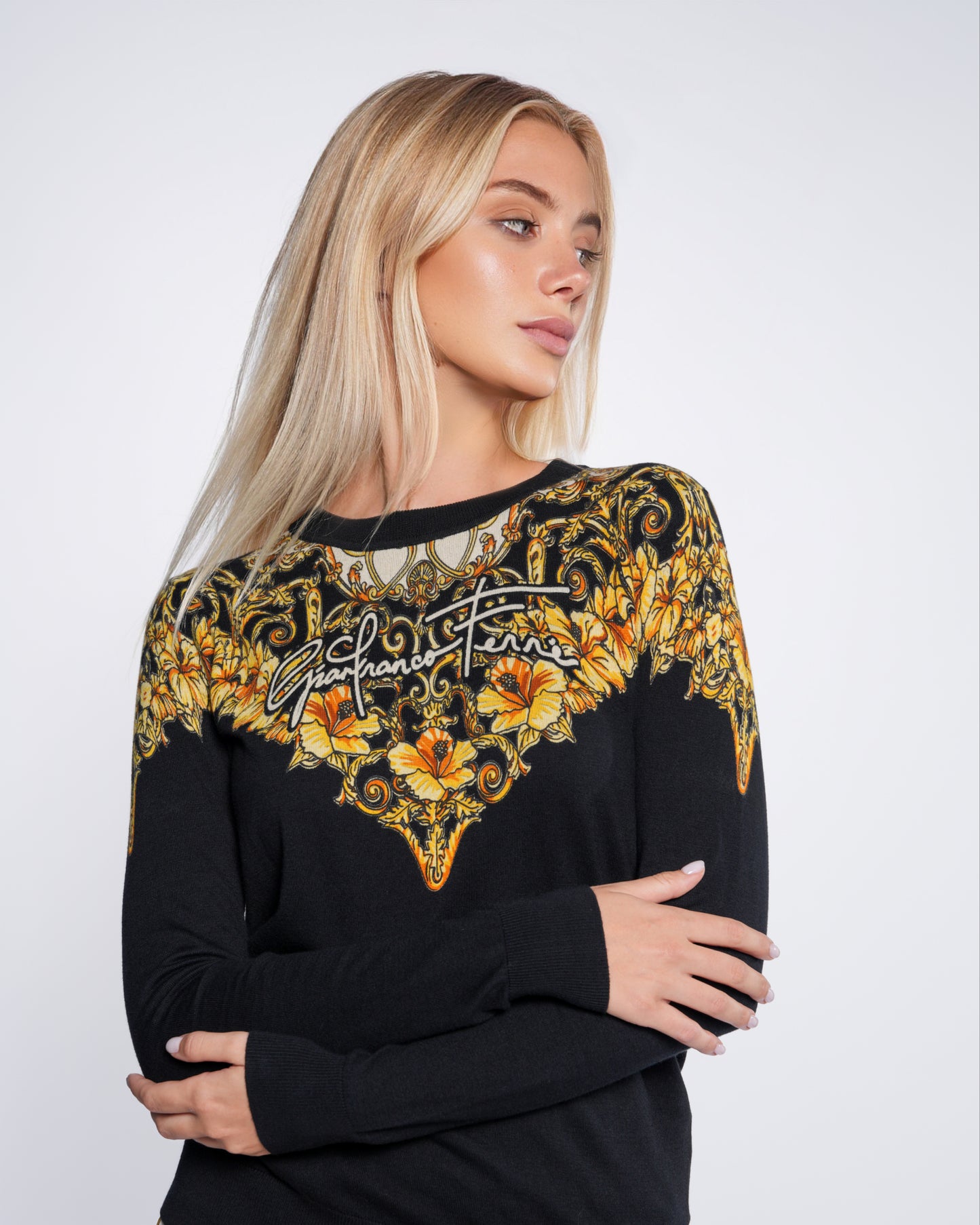 Baroque Print Pullover