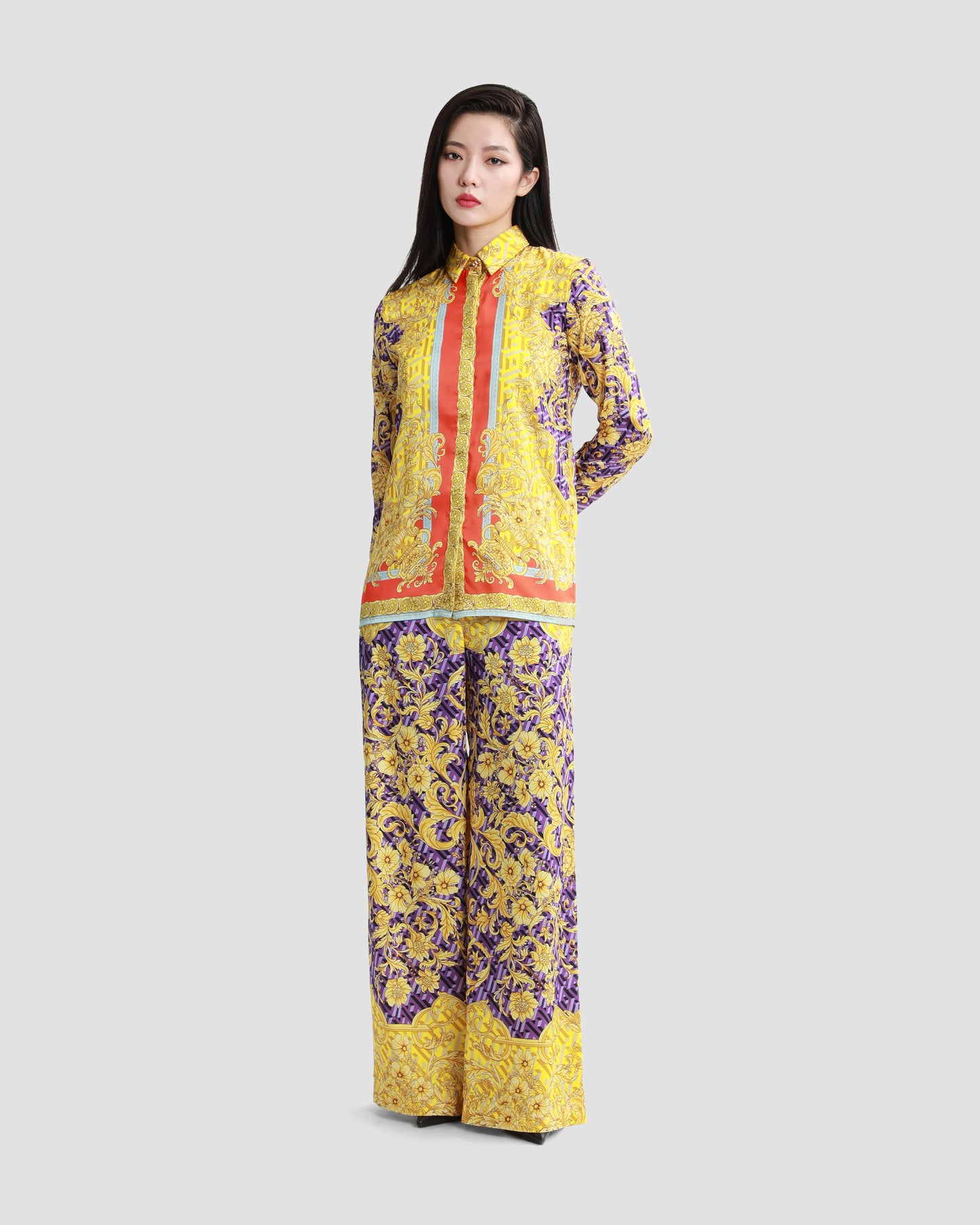 Geometric Baroque Print Shirt