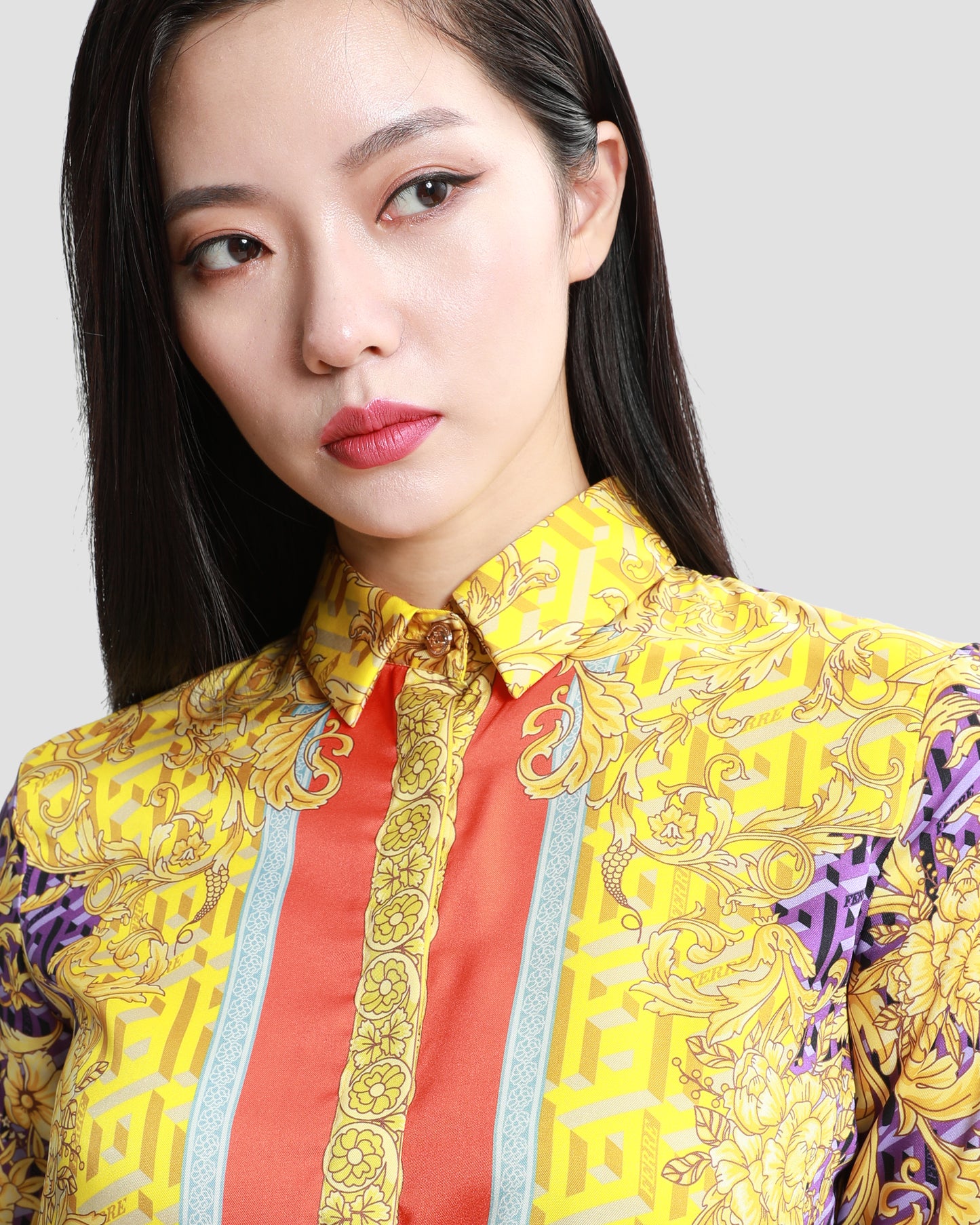 Geometric Baroque Print Shirt