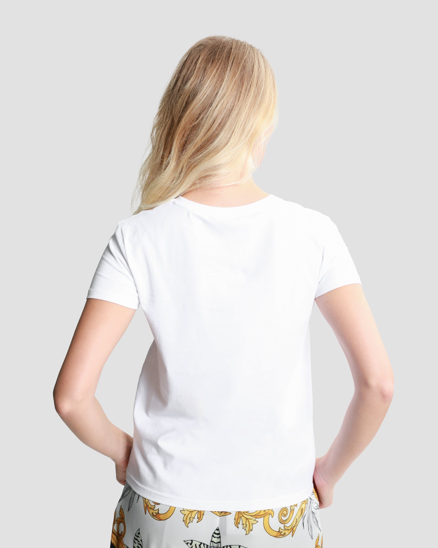 Contrasted Ornamental Print T-Shirt