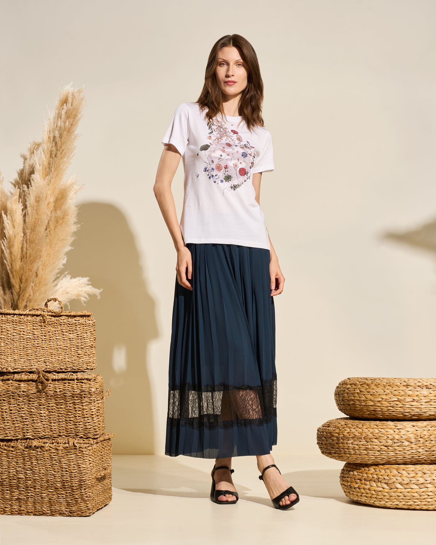 Floral Graphic Cotton T-Shirt