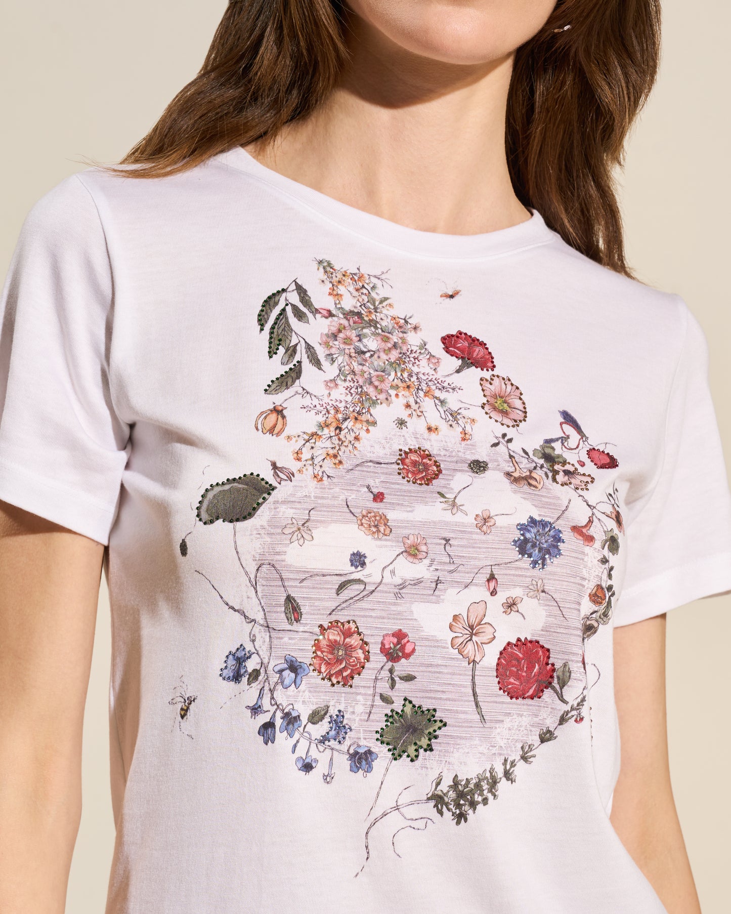 Floral Graphic Cotton T-Shirt