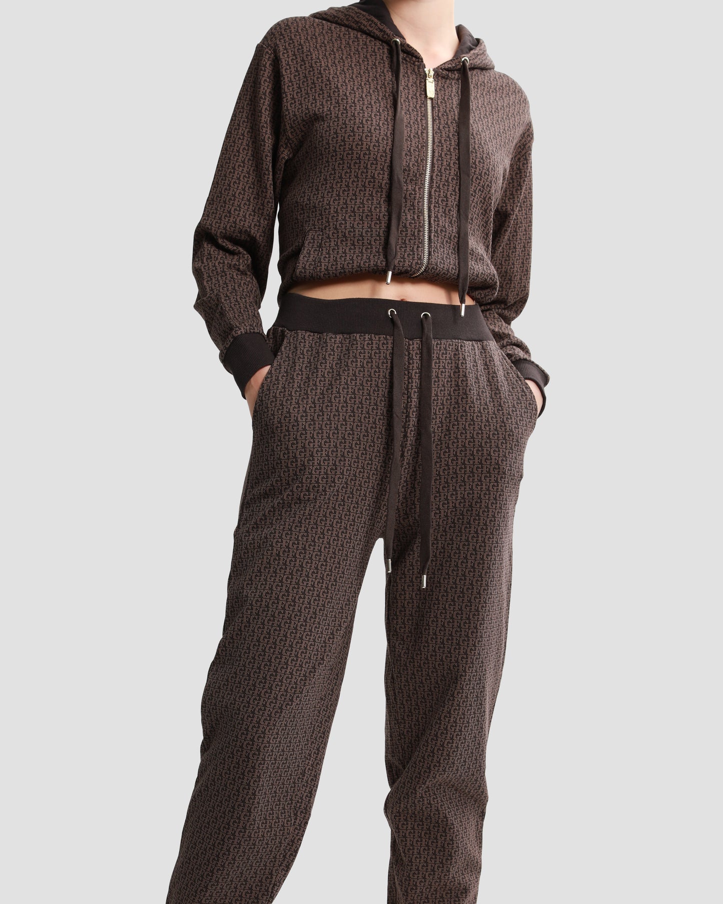 Brown Tracksuit with hoodie