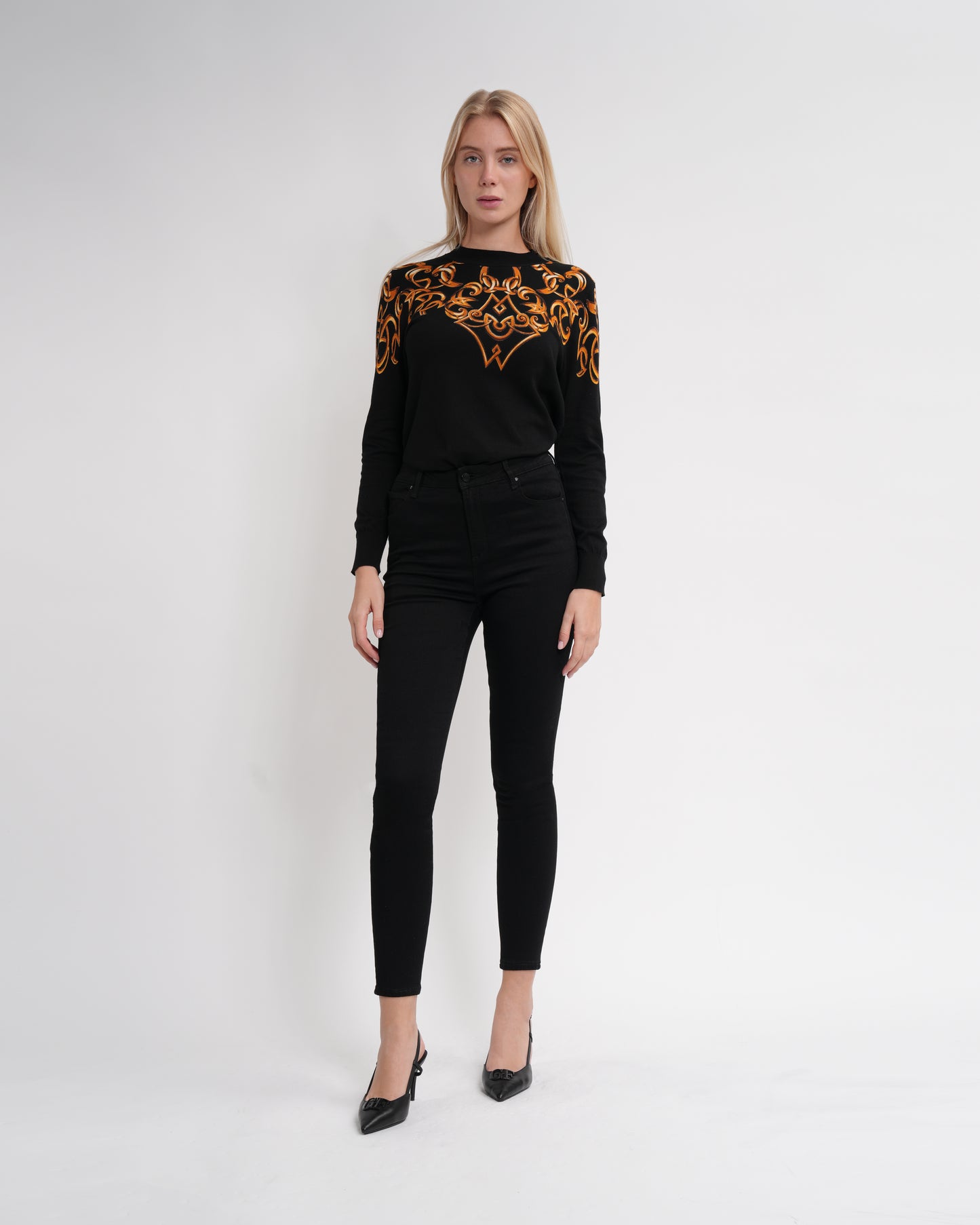 Baroque Print Pullover