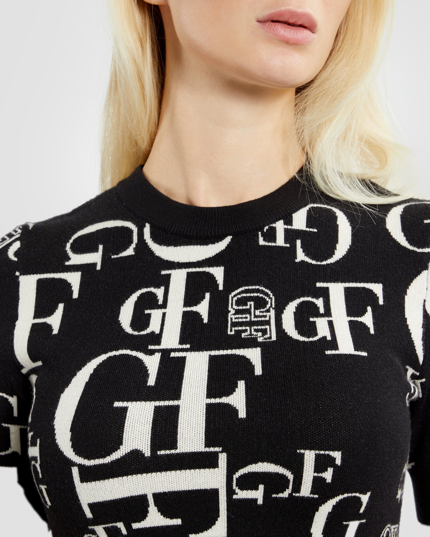 Monochrome Monogram Knit Top
