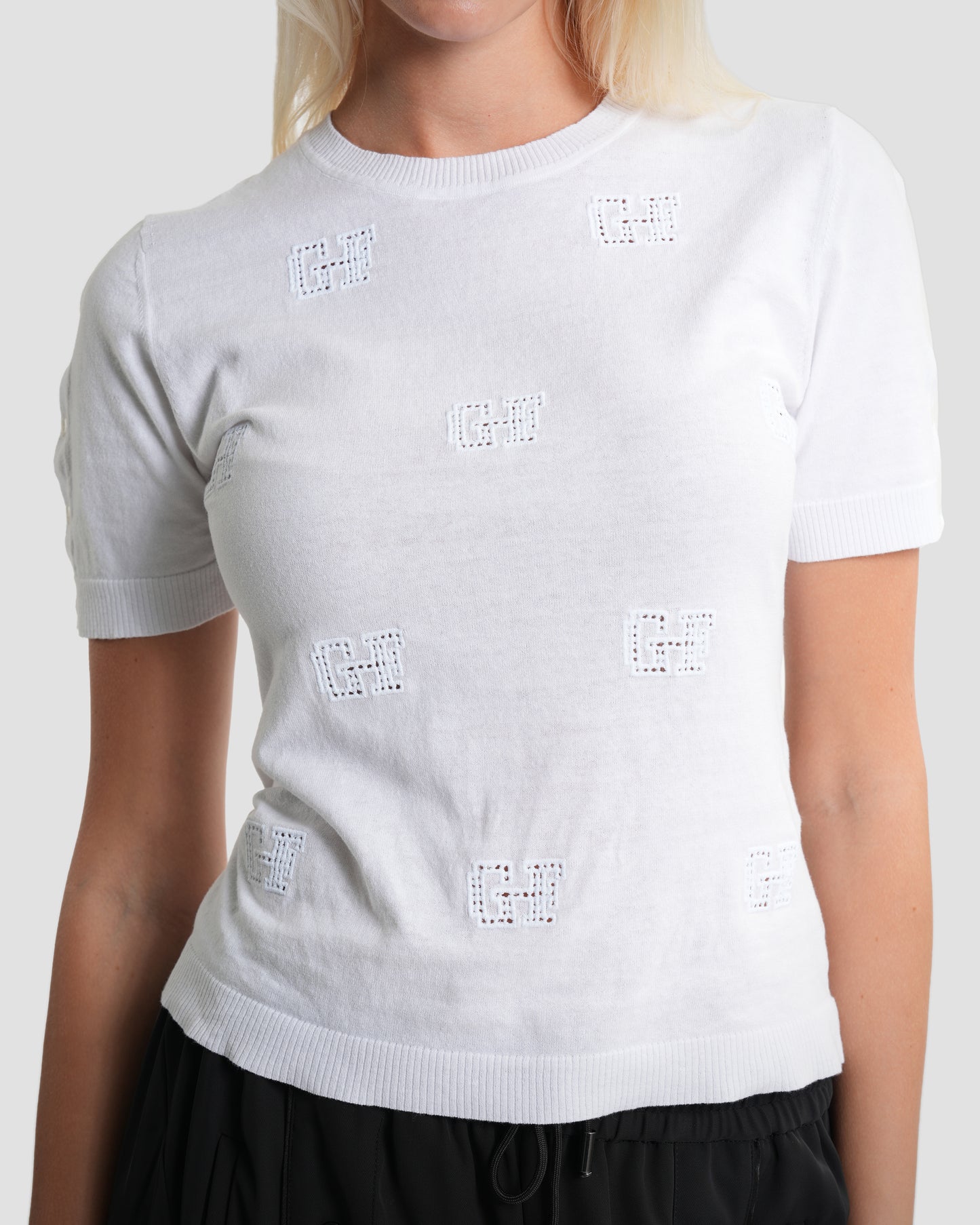 Broderie Anglaise Knit Top