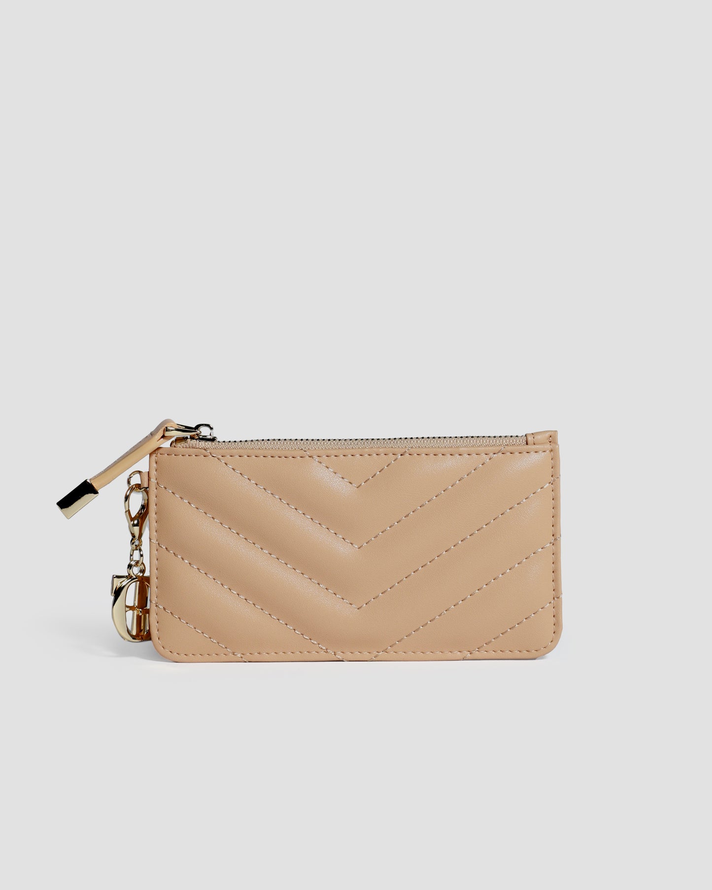 Quilted Half Zip Wallet