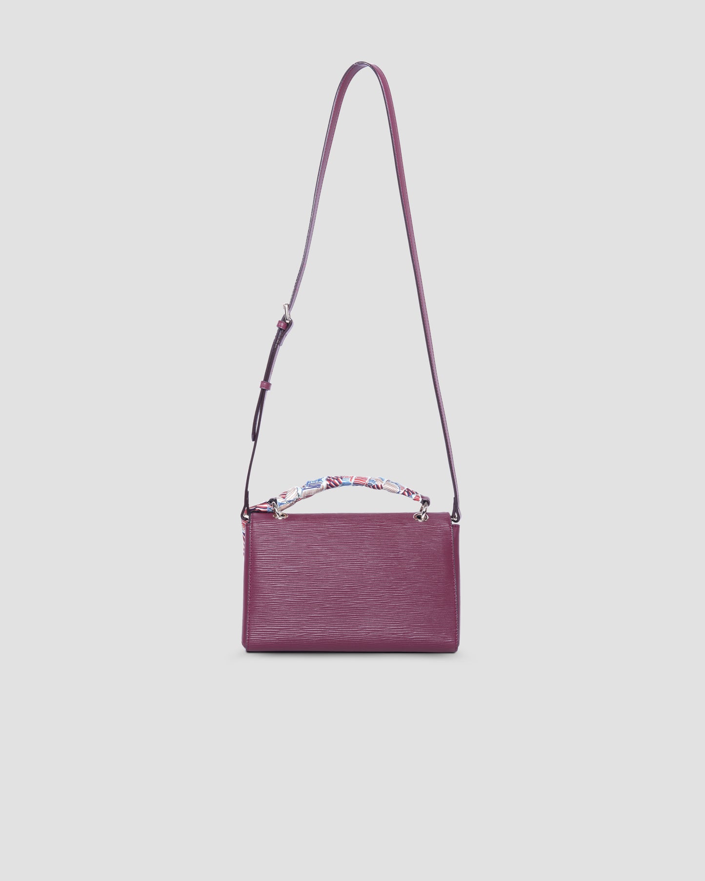 Logo Hand Bag with Scarf-Tied Top Handle