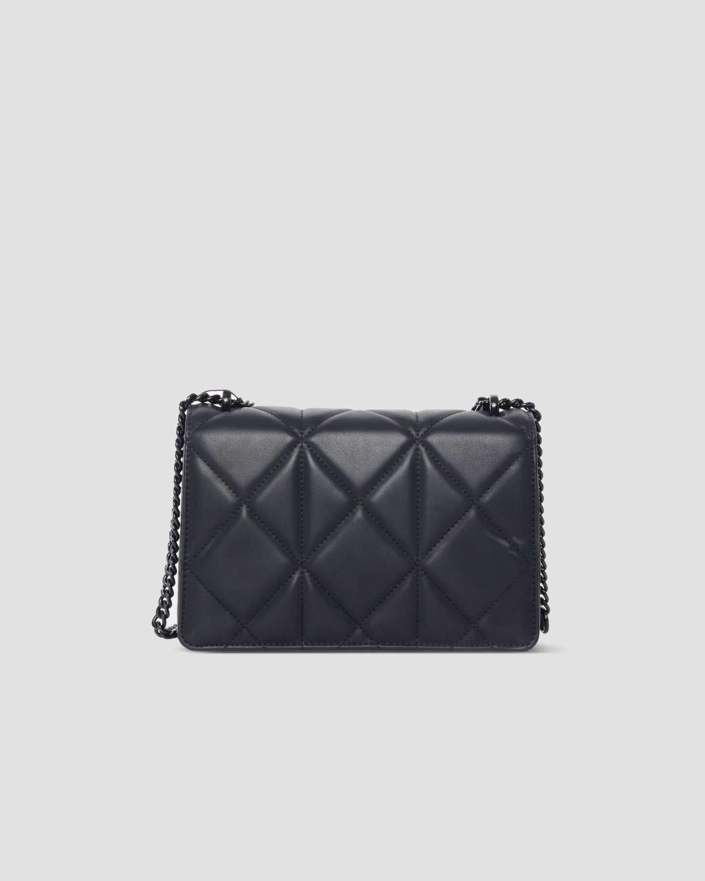 Black Quilted Leather Shoulder Bag