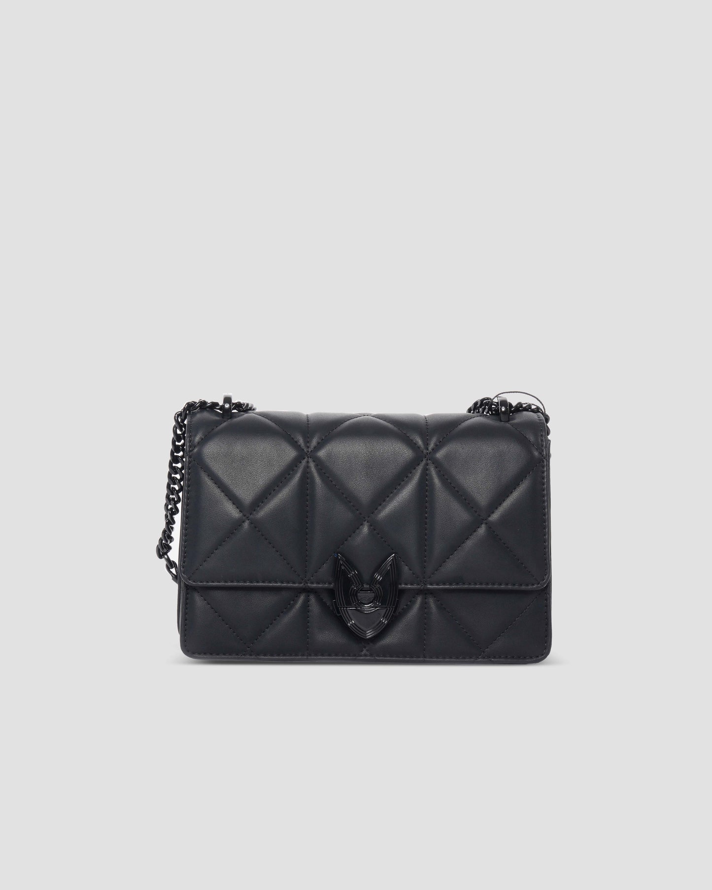 Black Quilted Leather Shoulder Bag