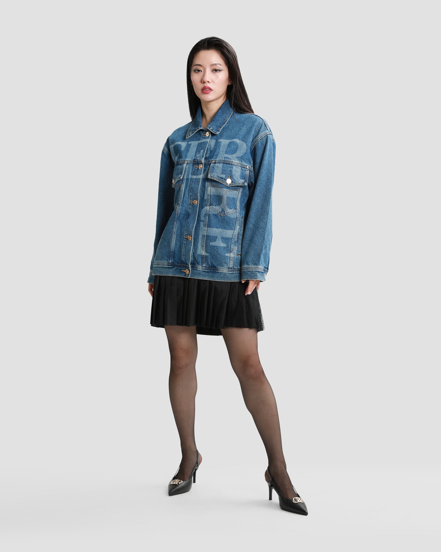 Logo Print Denim Jacket