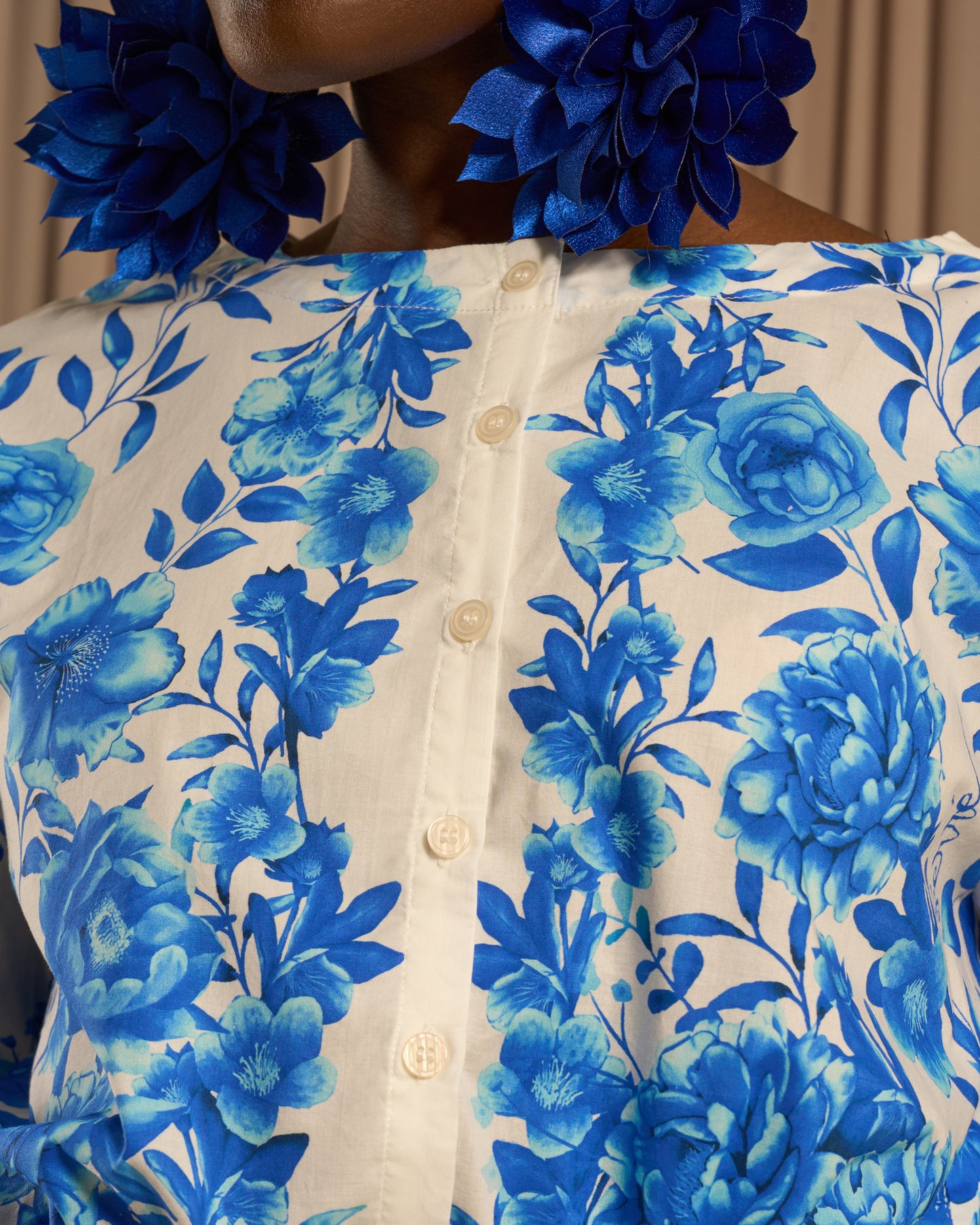 Gradient Floral Cropped Top