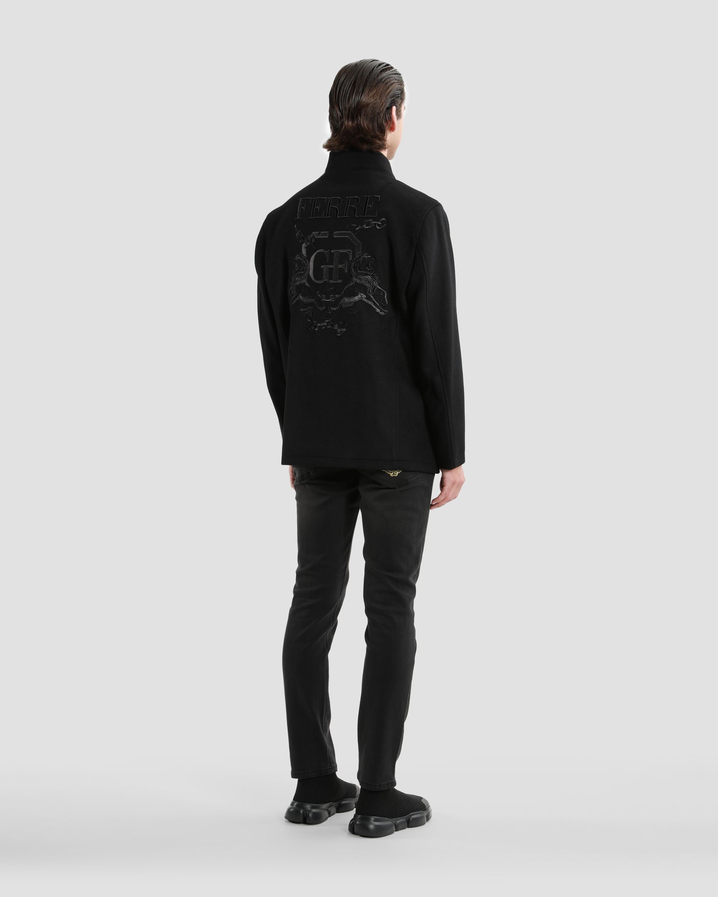 Embroidered Back Short Coat