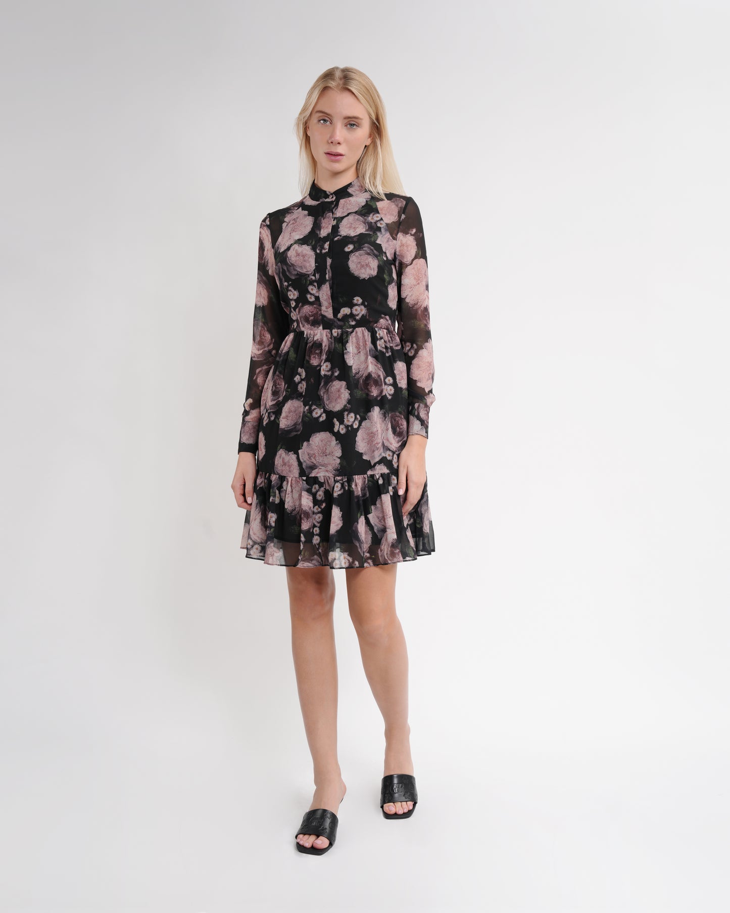 Peony Daisy Floral Dress