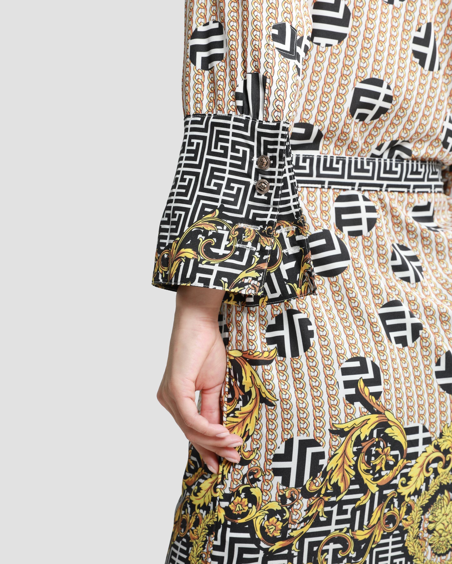 Geometric Baroque Mini Dress