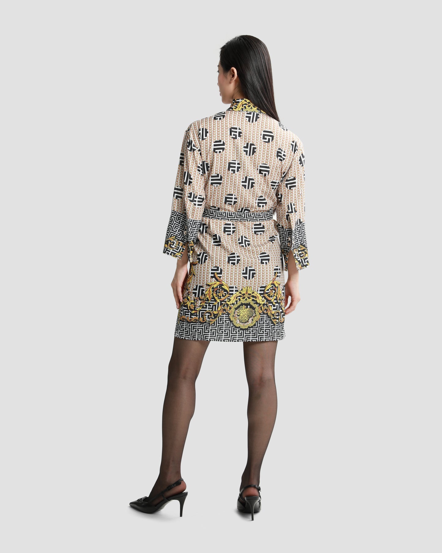 Geometric Baroque Mini Dress