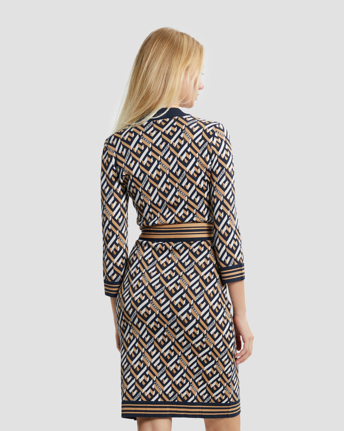 Monogram Sash Waist Dress