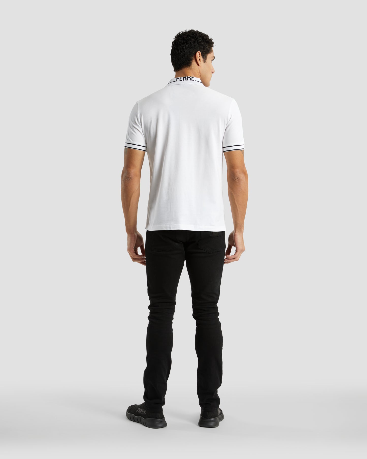 Gothic Monochrome Polo Shirt