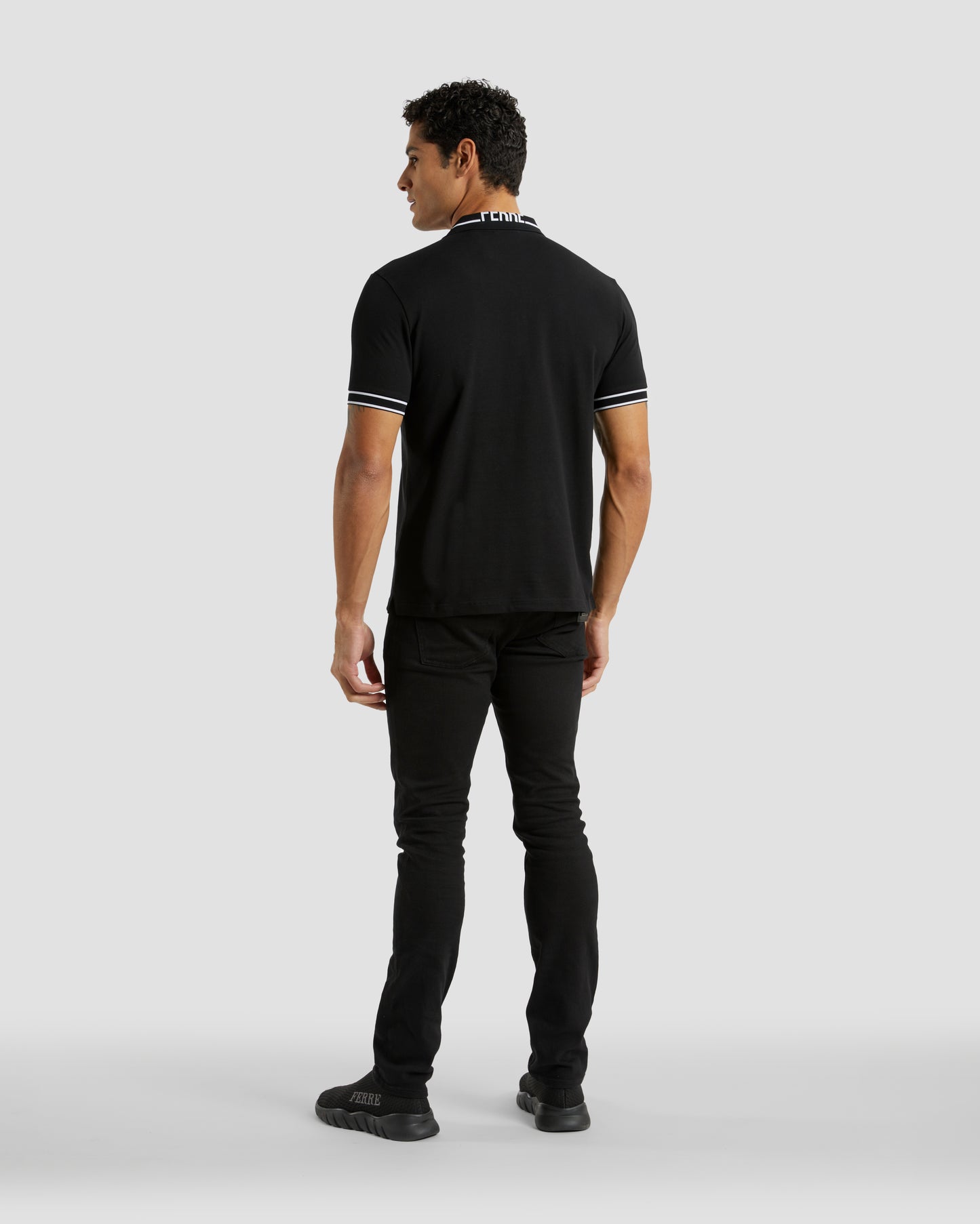 Gothic Monochrome Polo Shirt