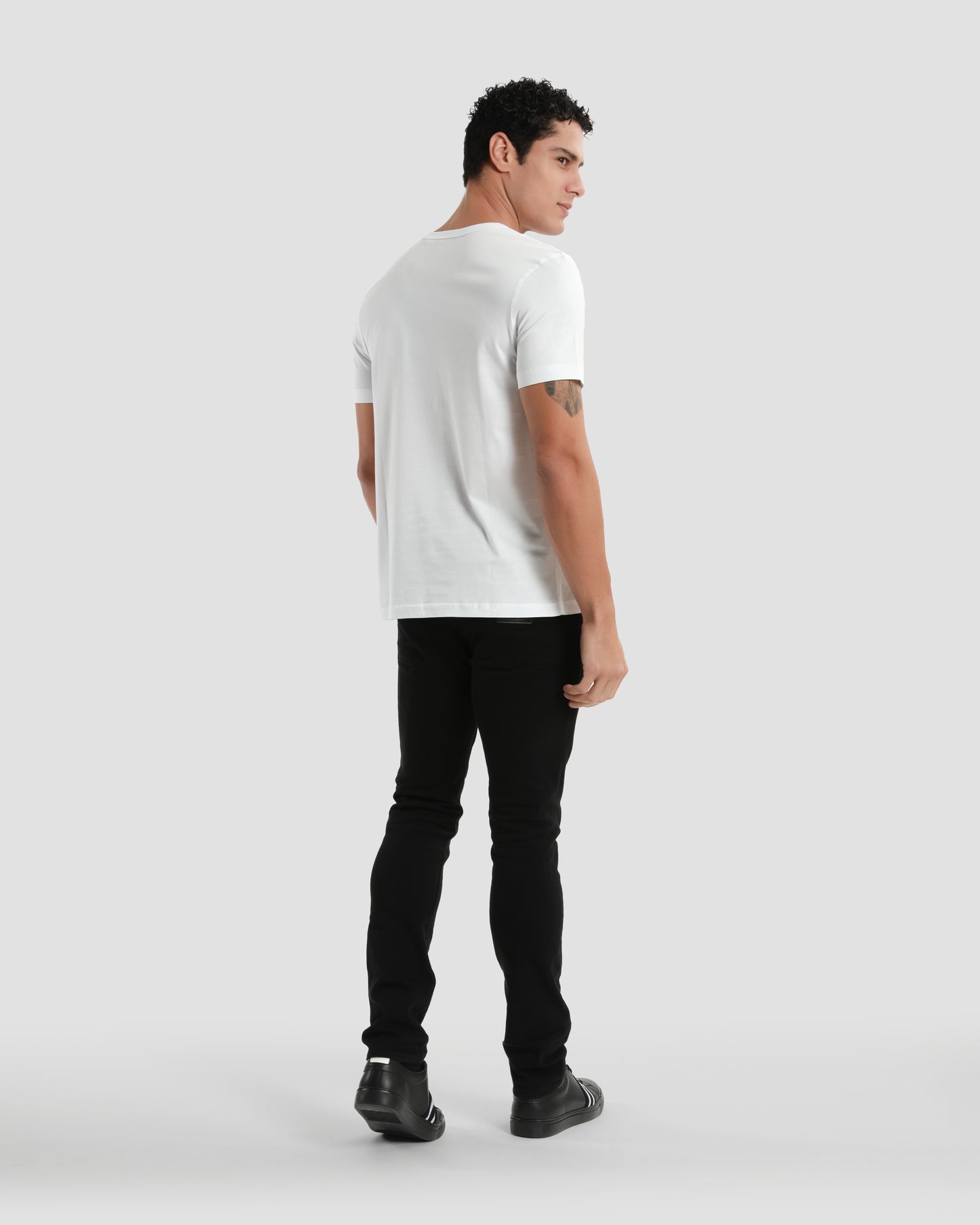 Metal Logo Patch Chest T-Shirt