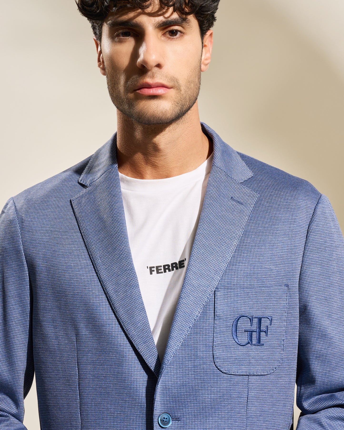 Embroidered GF Monogram Navy Jacket