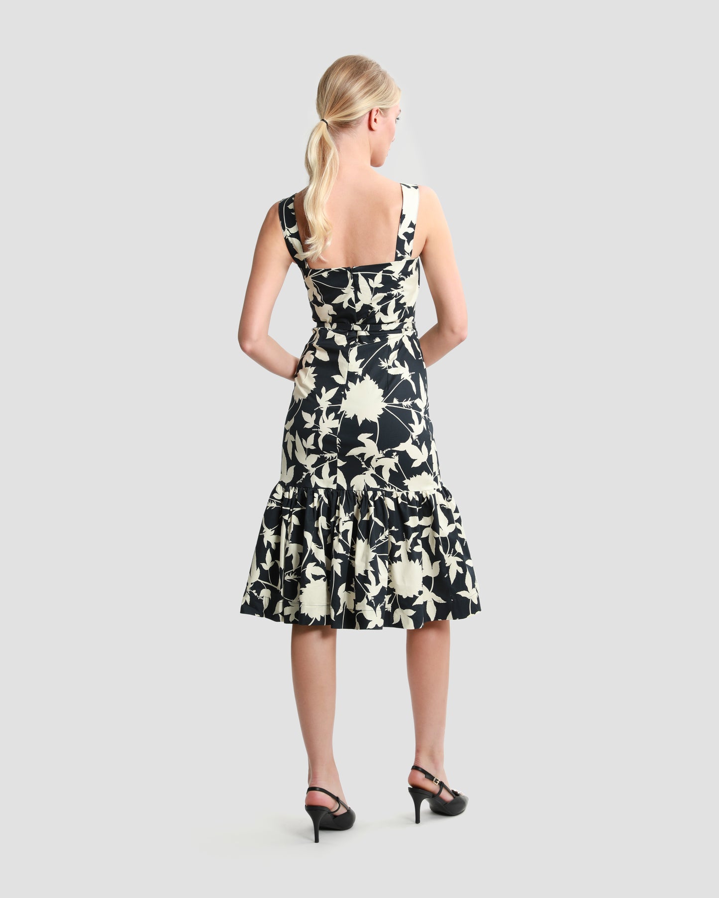 Flounce Bottom Print Dress