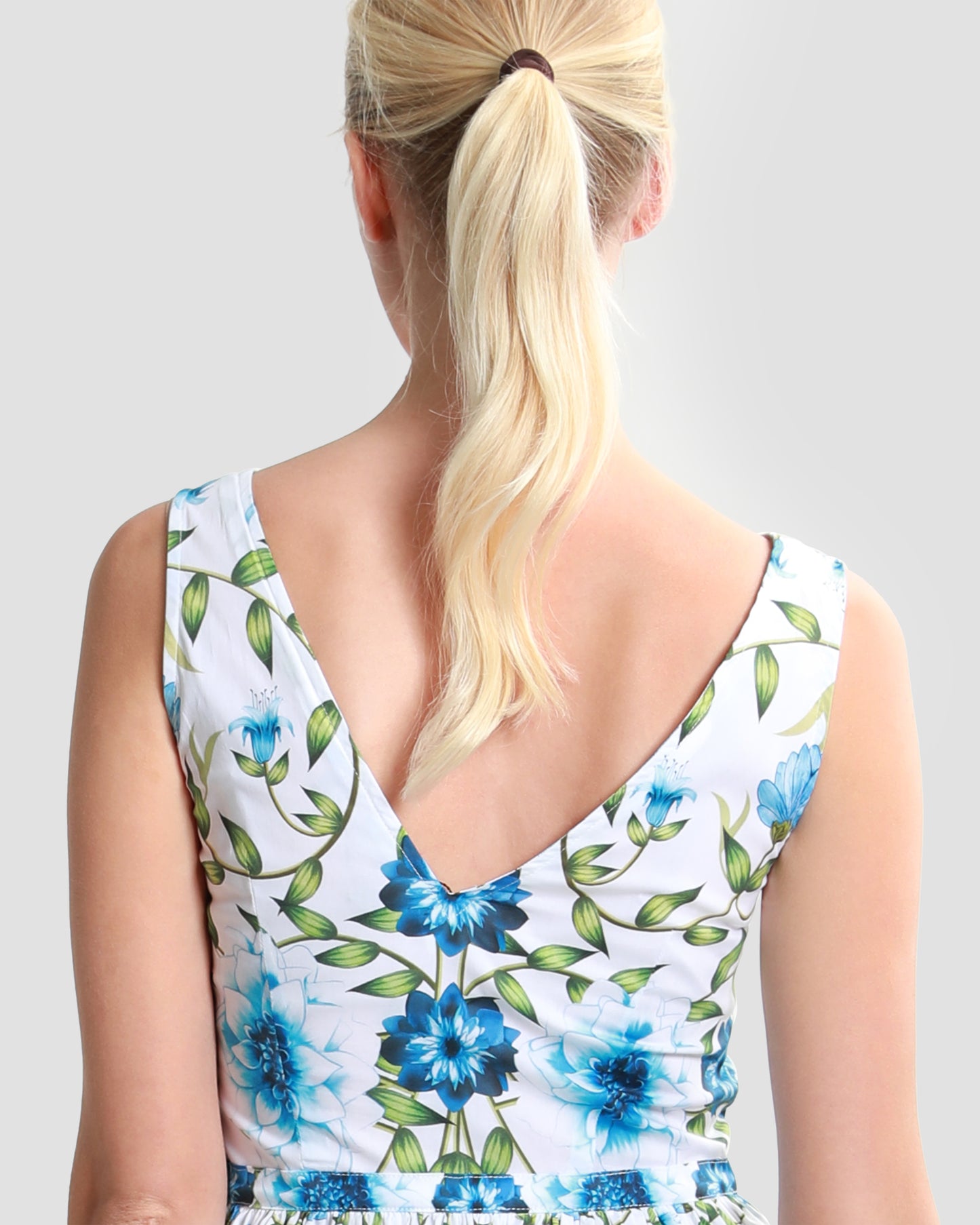 Floral Long Sleeveless Dress