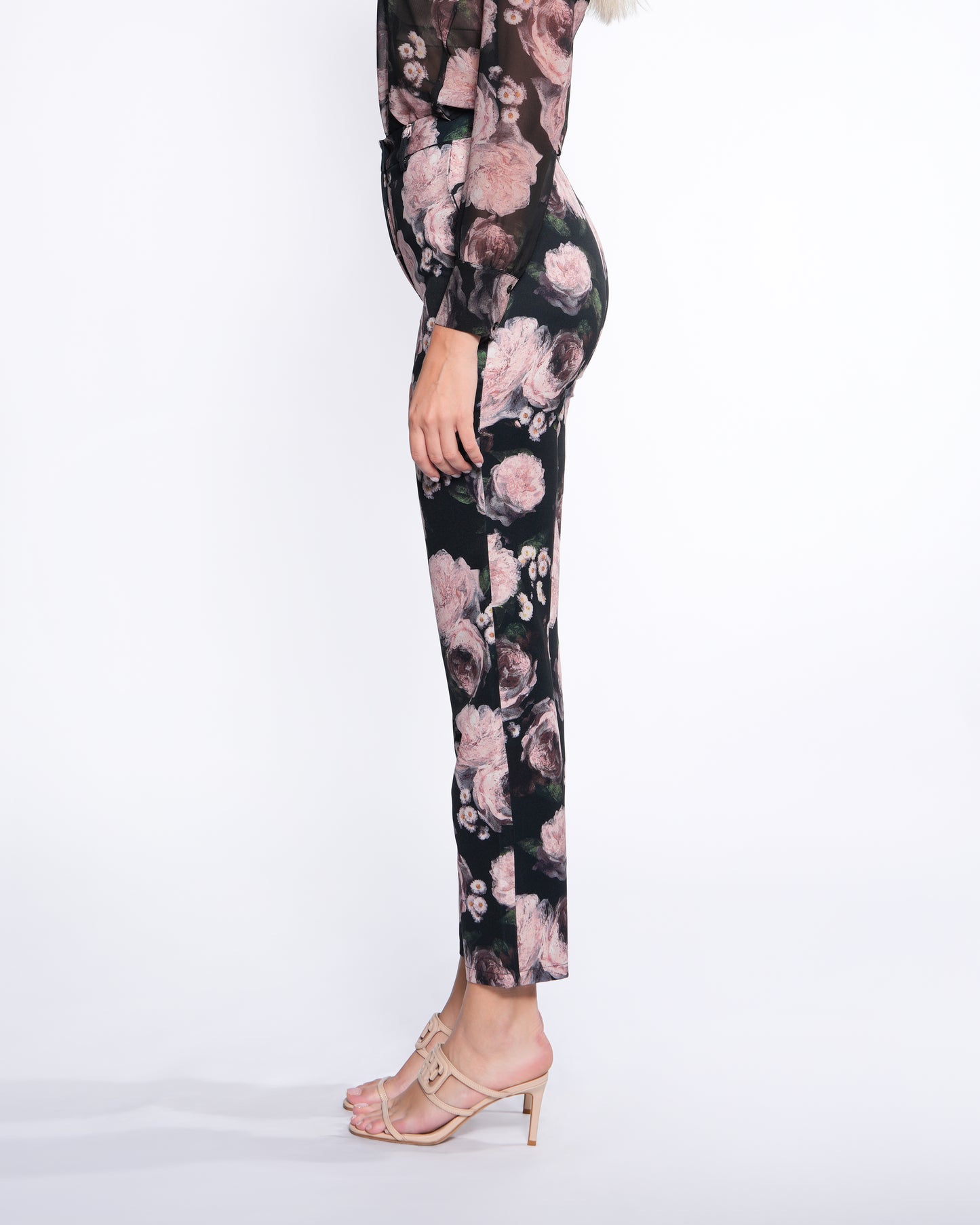 Floral Print Straight Pants