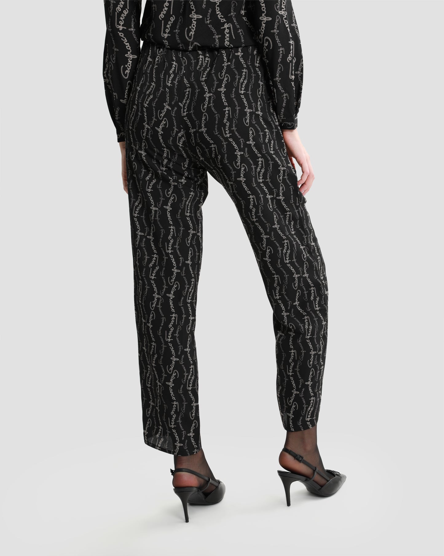 Logo Print Wide Leg Trouser