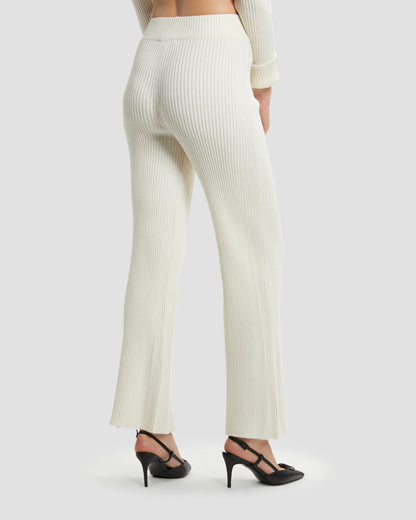 Solid Tone Knitted Trousers
