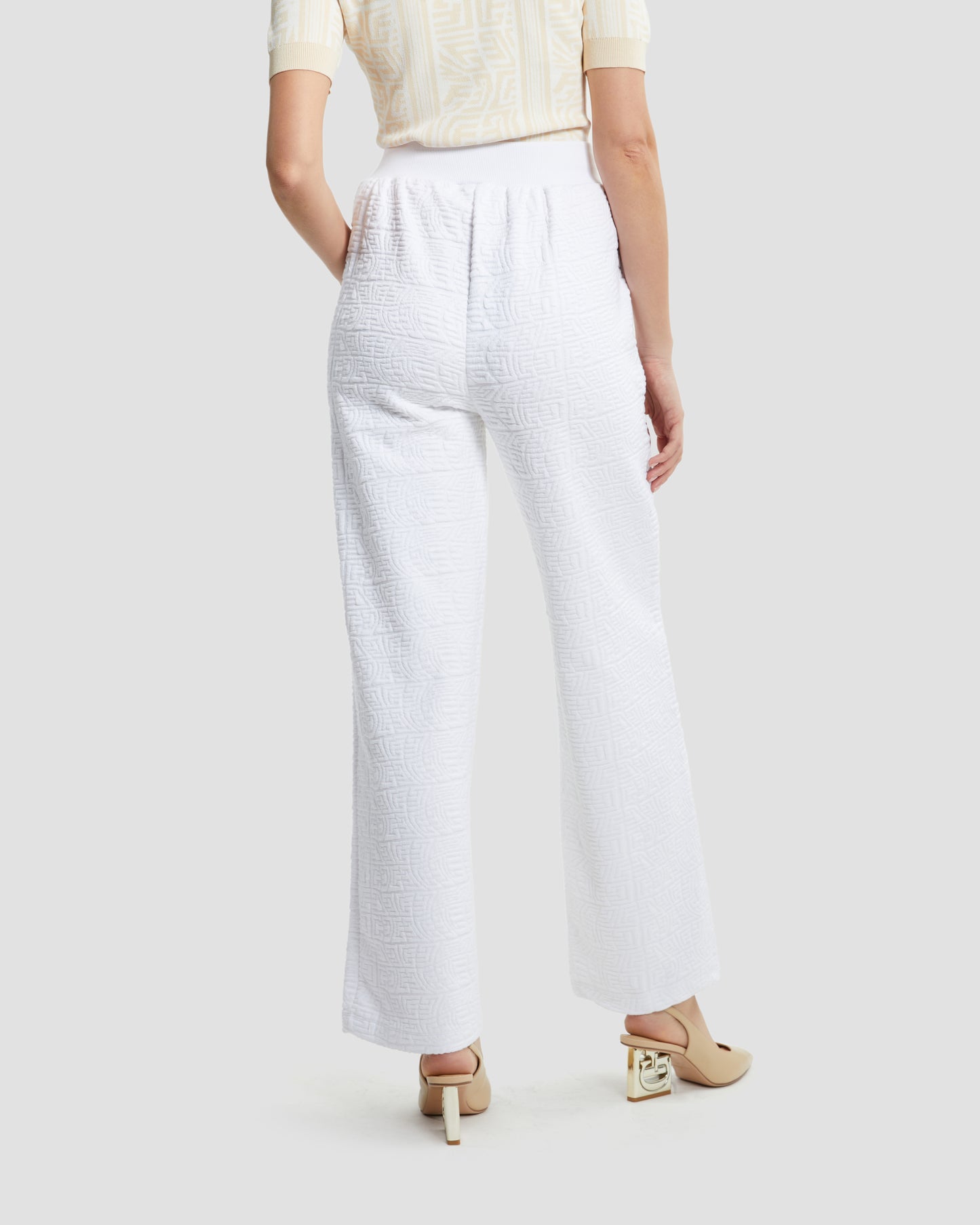Textured Wide Leg Pants