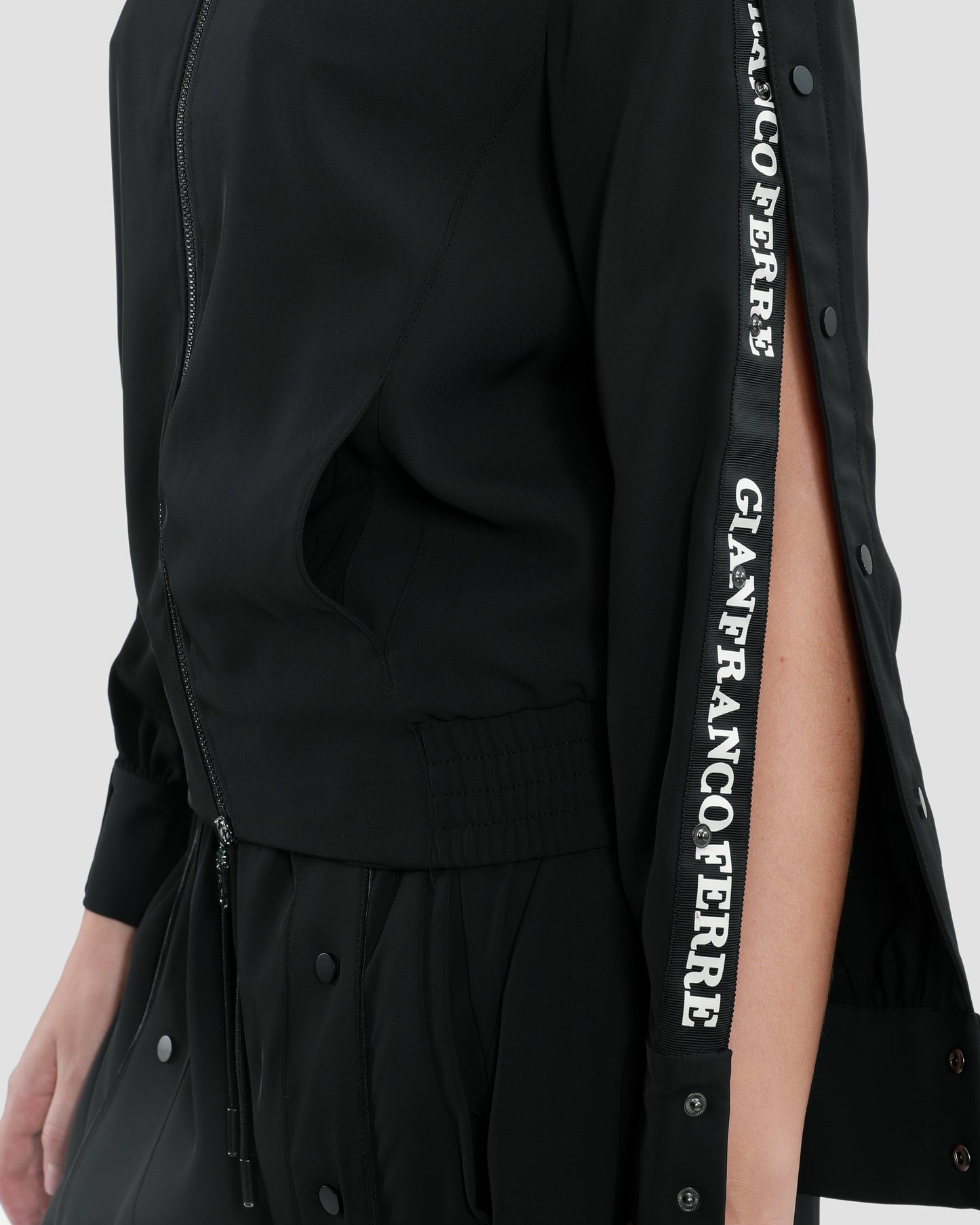 Button Slit Bomber Jacket