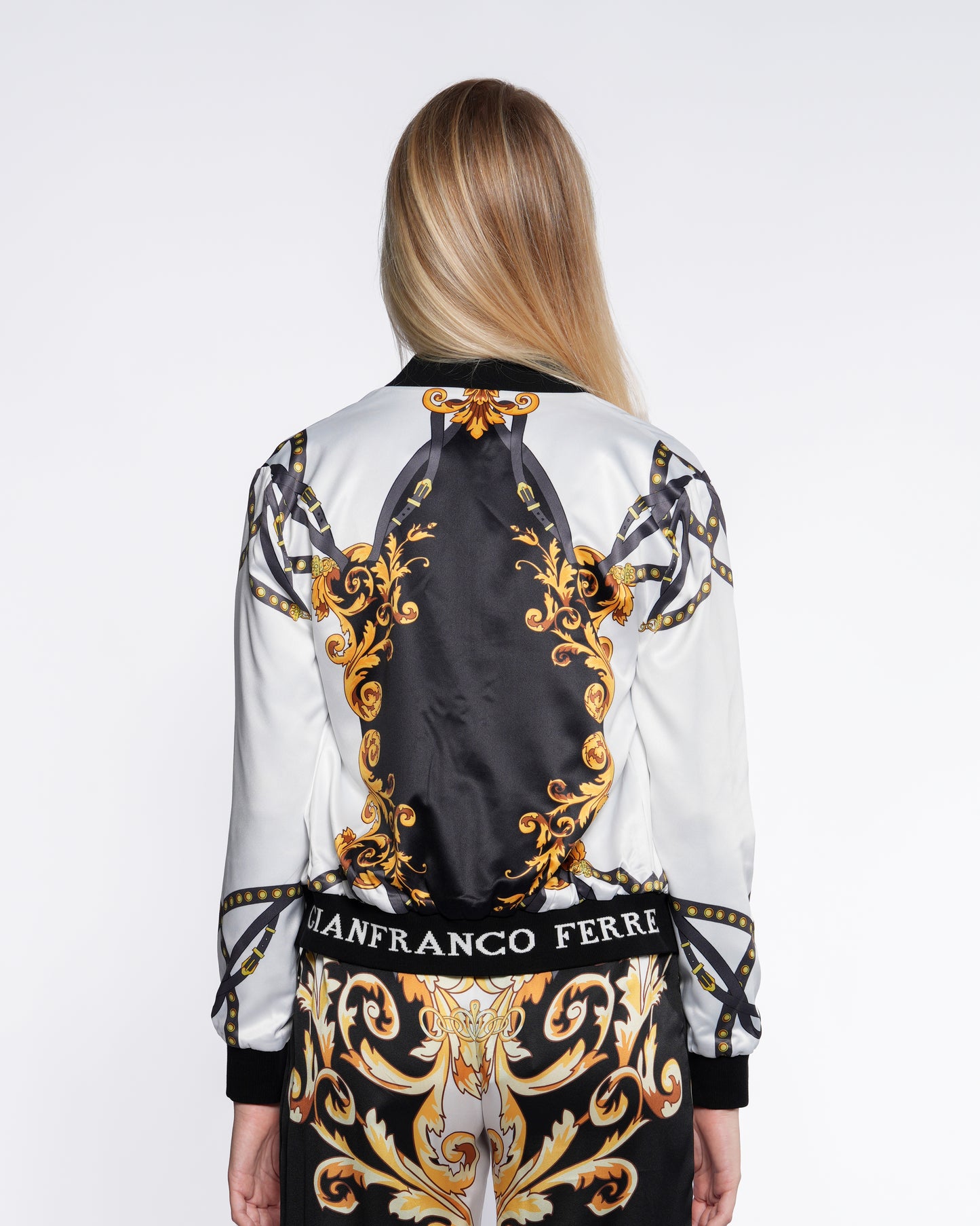 Baroque Print Reversible Bomber Jacket