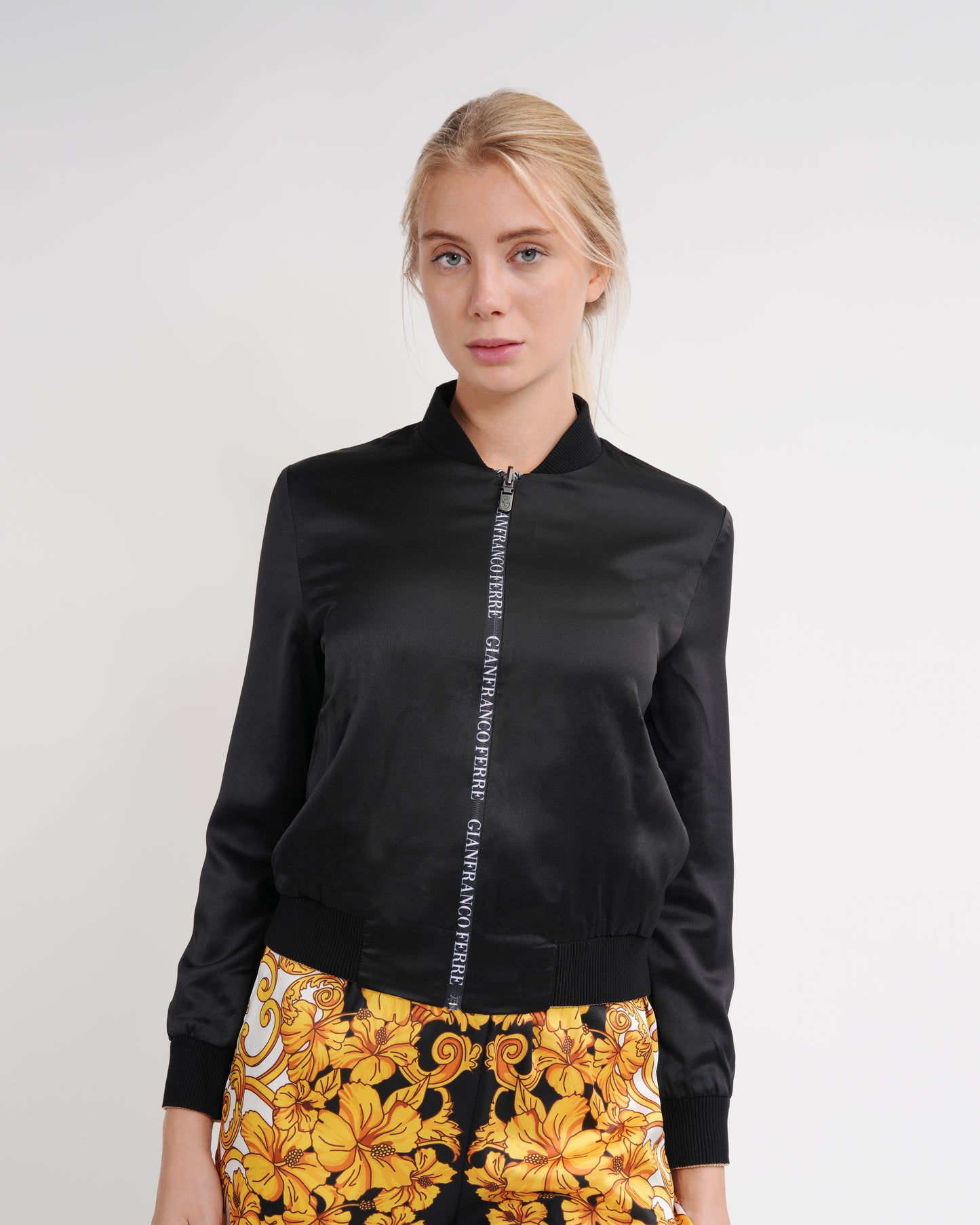 Baroque Print Reversible Bomber Jacket