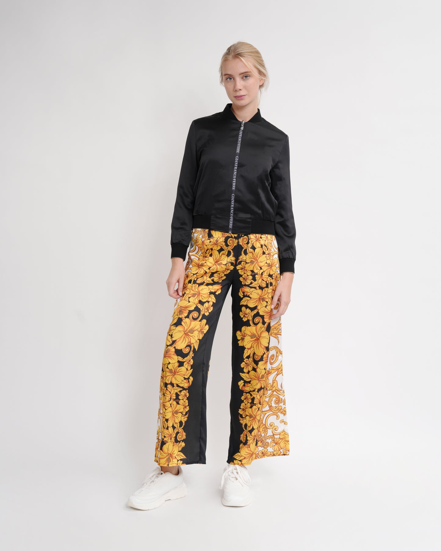 Baroque Print Reversible Bomber Jacket