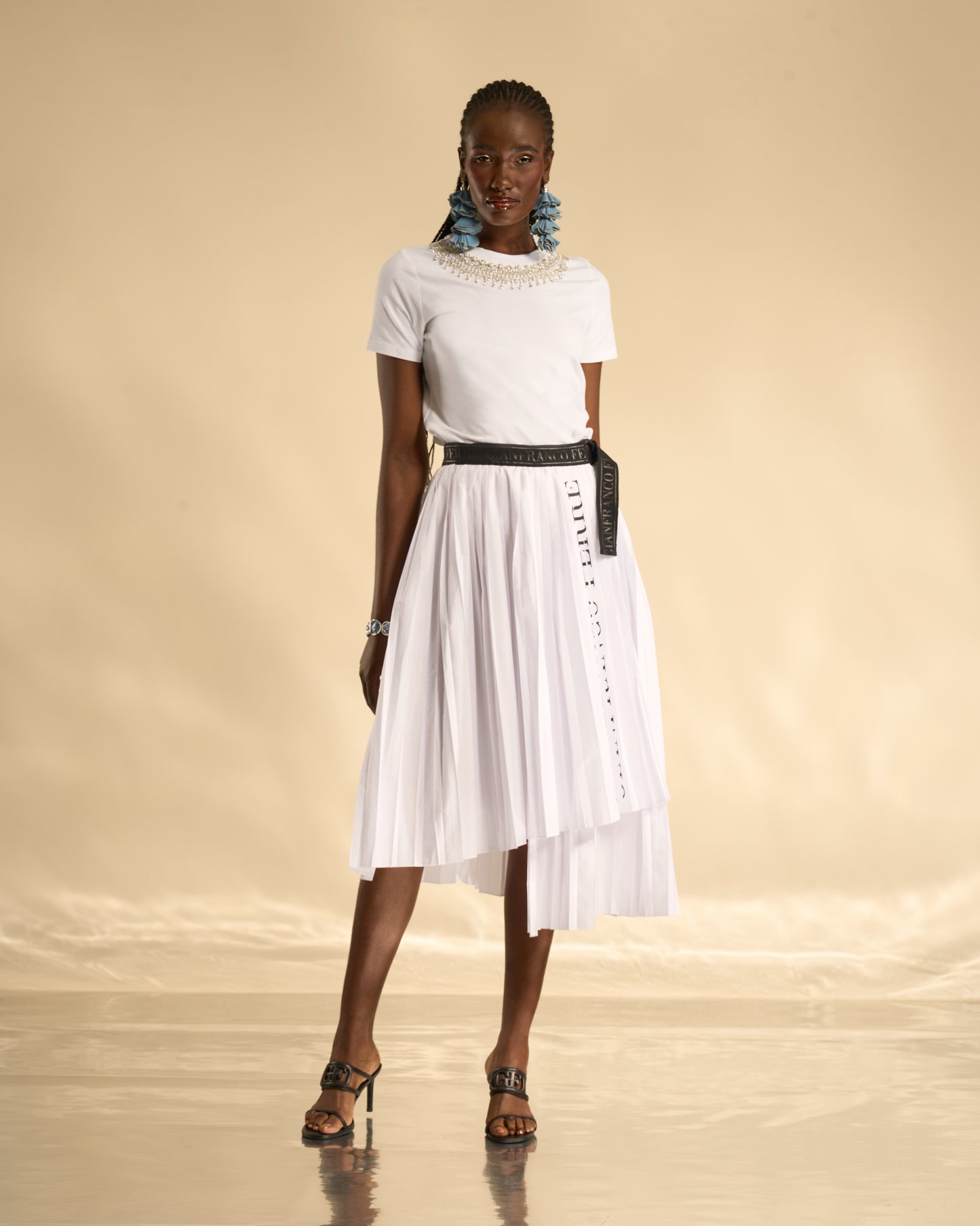 Asymmetrical Pleated Skirt