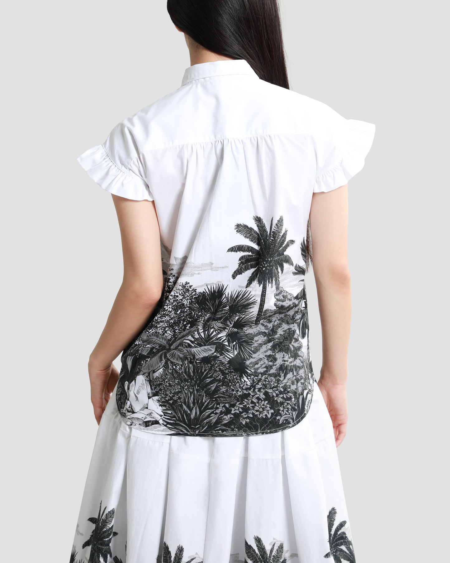 Botanical Placement Printed Shirt