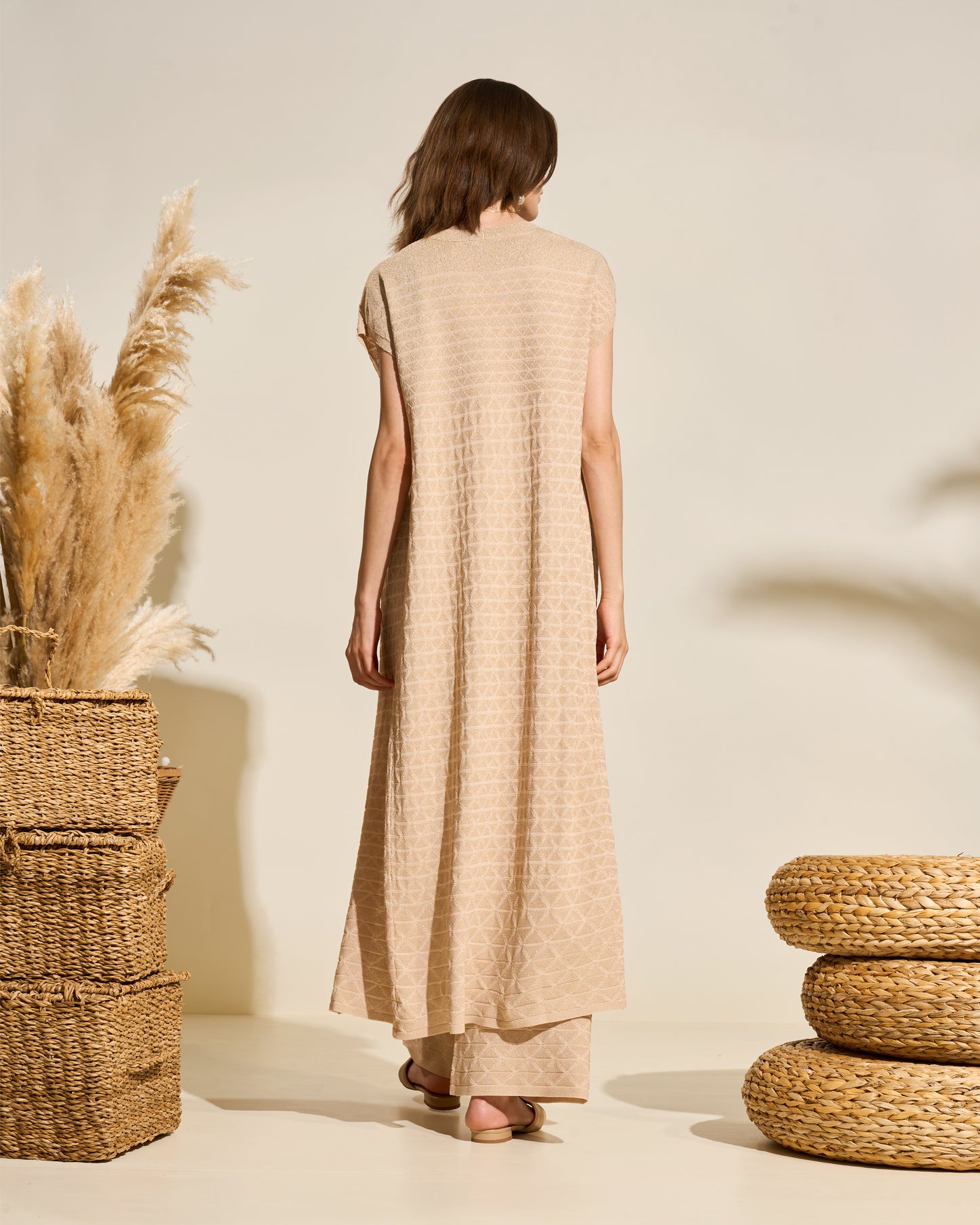 Textured Knit Longline Cardigan