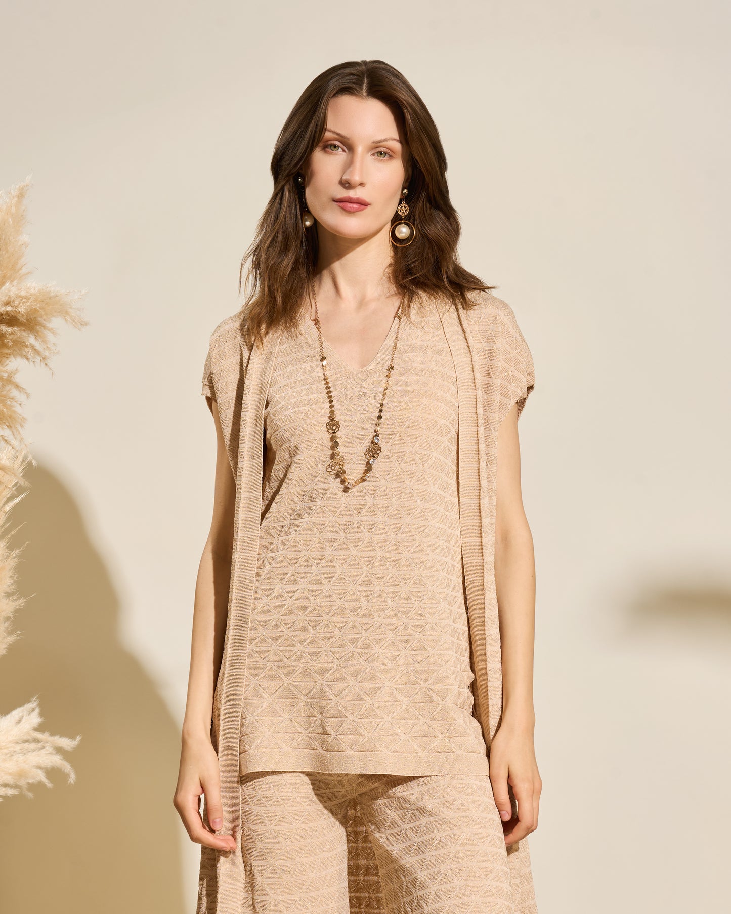 Textured Knit Longline Cardigan