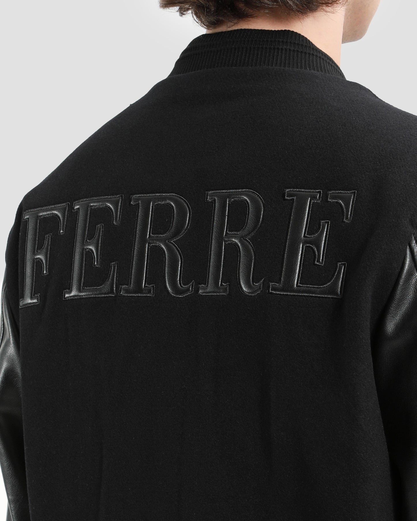 Leather Sleeved Jacket