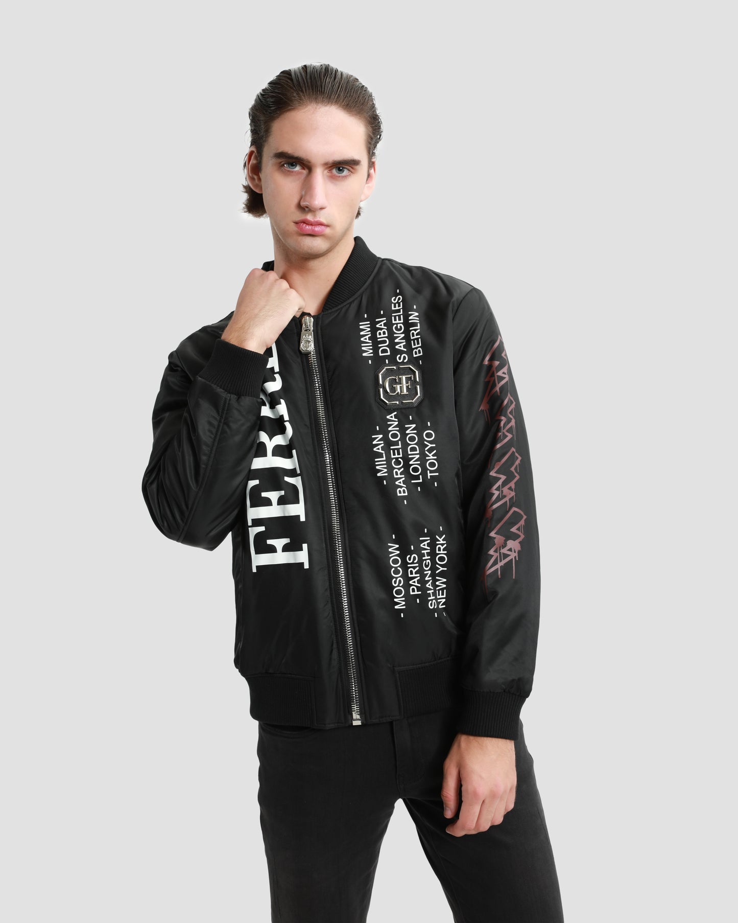 Printed Bomber Jacket