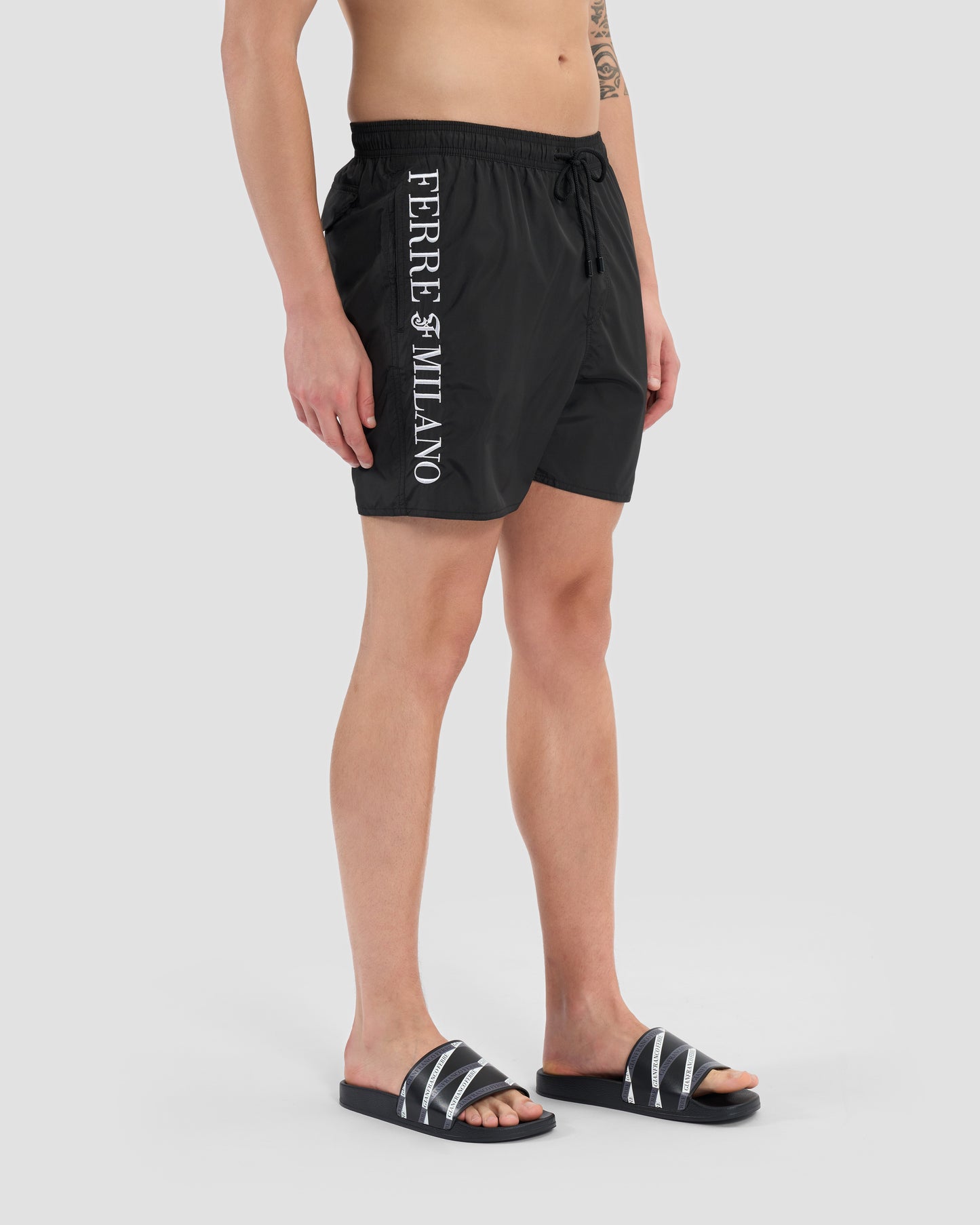 Embroidered Ferré Swim Shorts