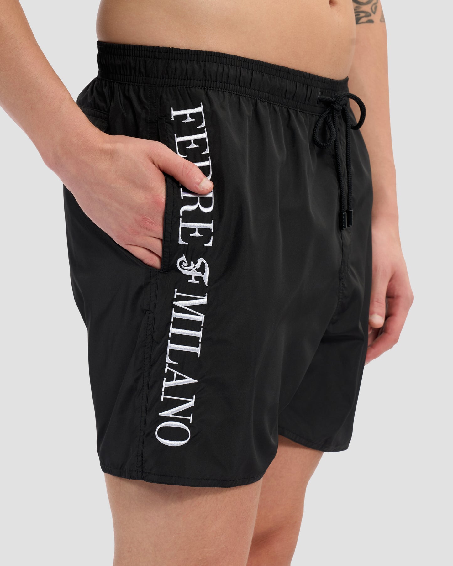 Embroidered Ferré Swim Shorts